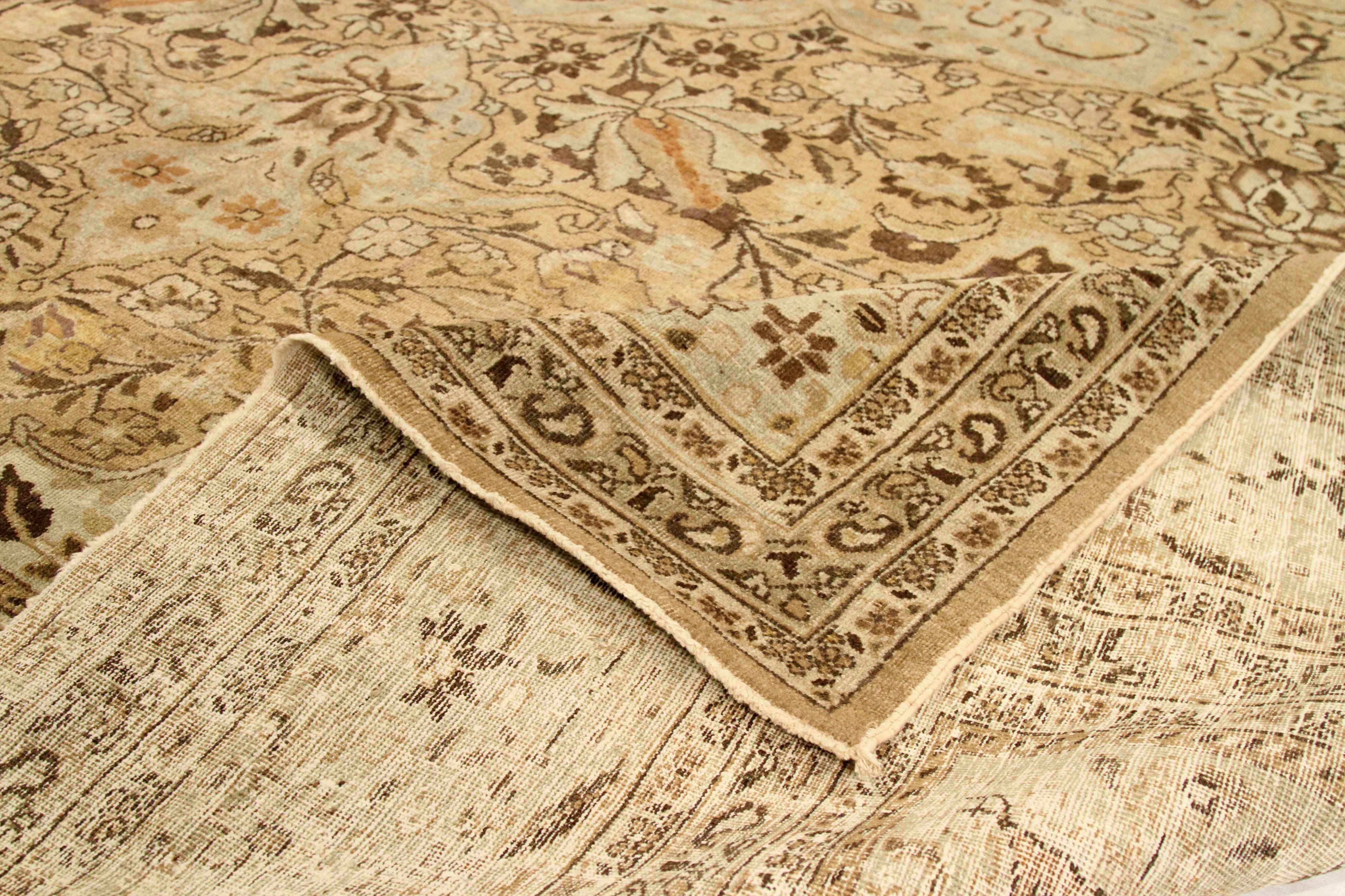 Thumbnail 4 for Antique Persian Mashad Traditional Rug 75585