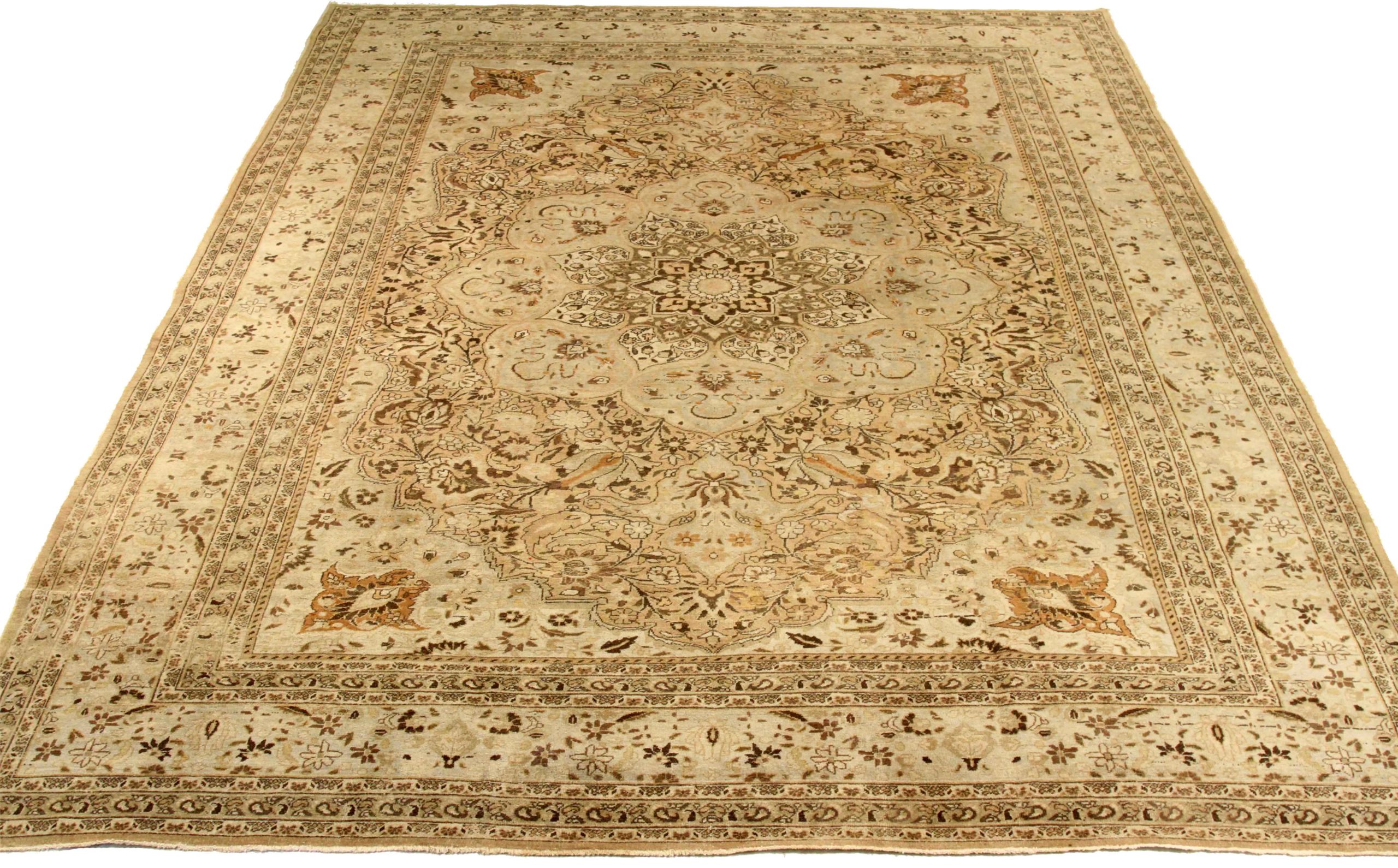 Thumbnail 12 for Antique Persian Mashad Traditional Rug 75585