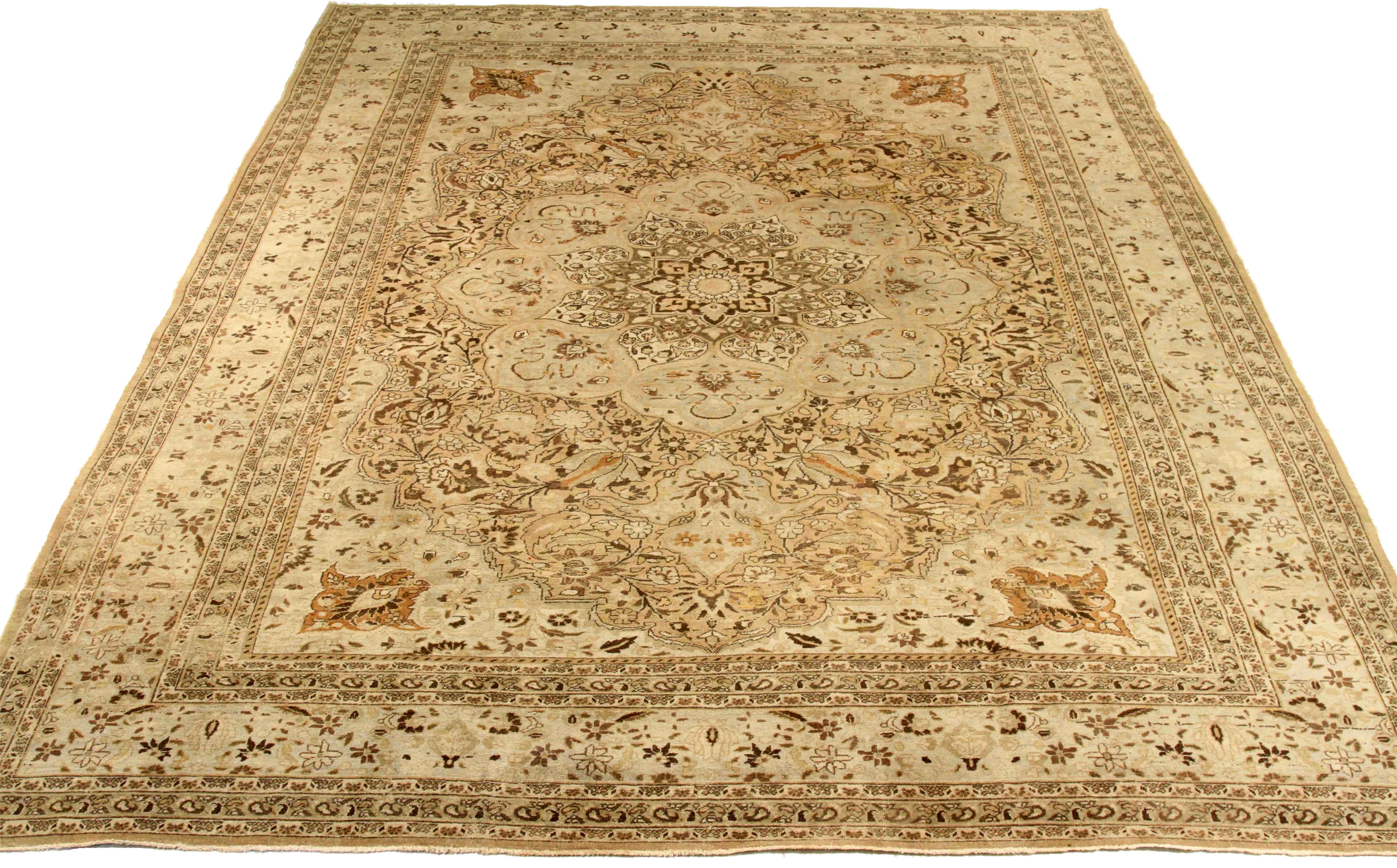 Thumbnail 10 for Antique Persian Mashad Traditional Rug 75585