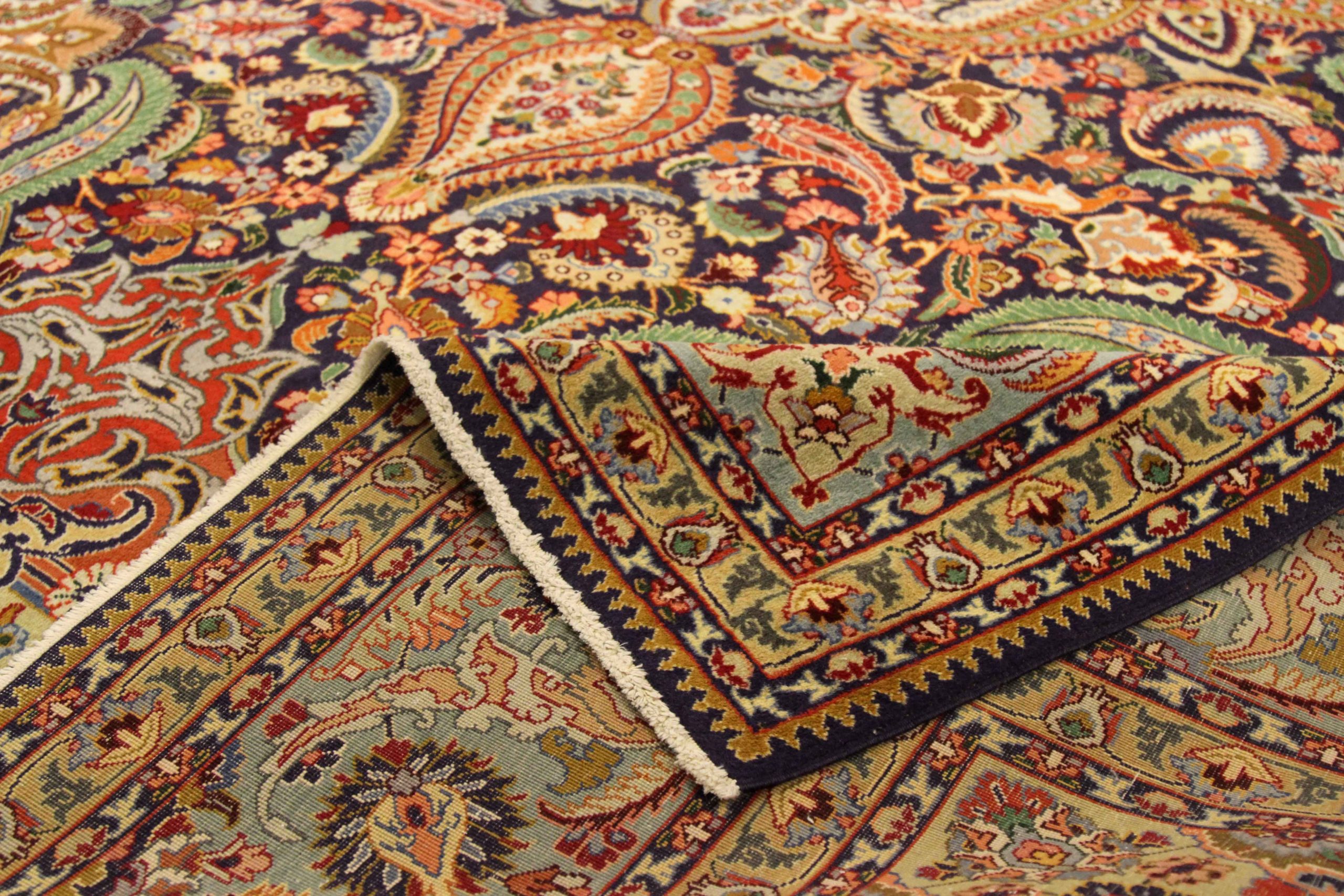 Thumbnail 11 for Antique Persian Tabriz Traditional Rug 75580