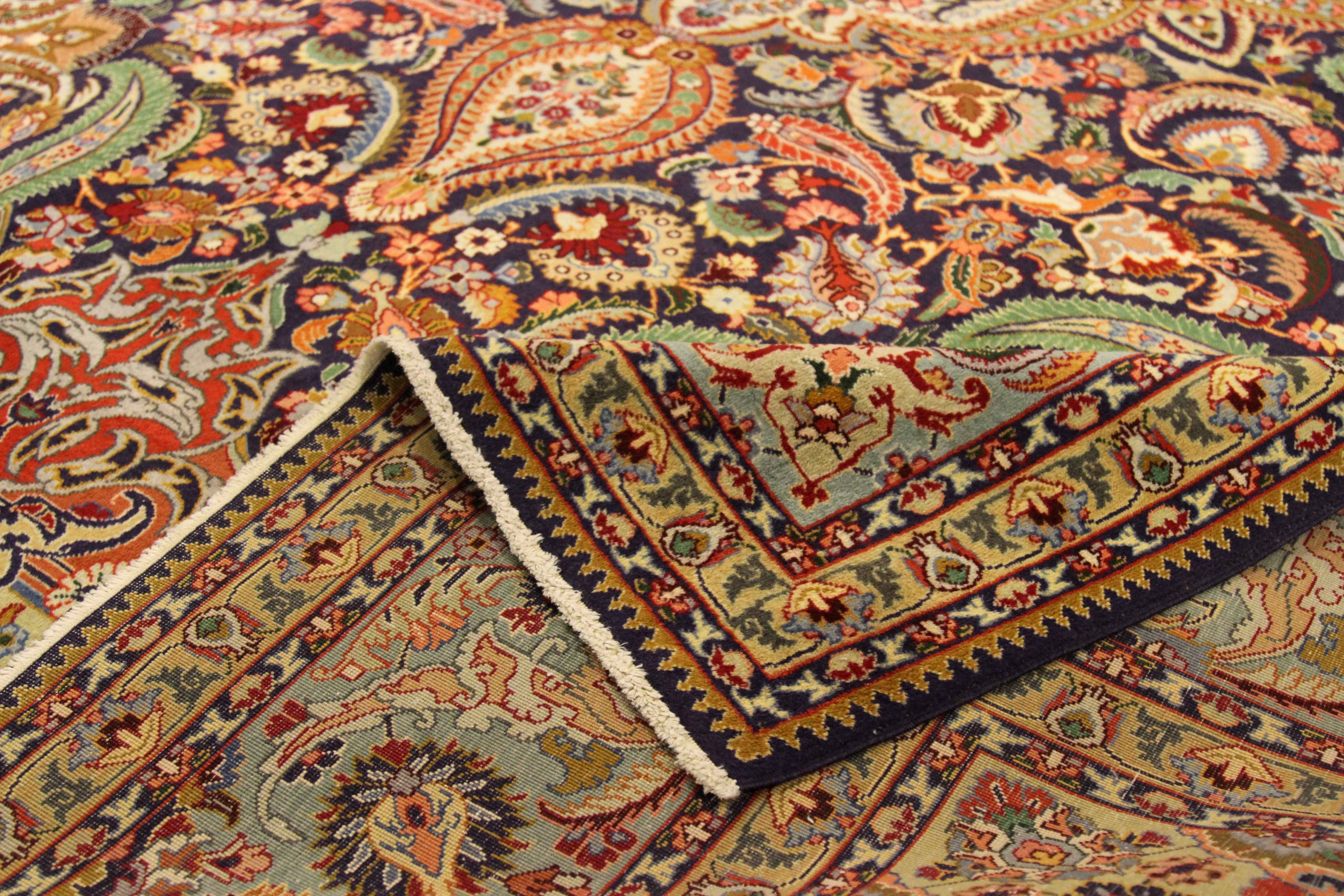 Thumbnail 8 for Antique Persian Tabriz Traditional Rug 75580