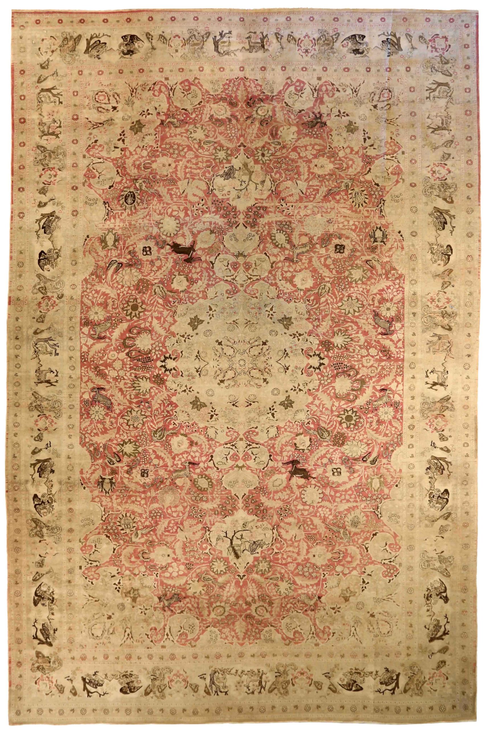 Thumbnail 5 for Antique Persian Tabriz Transitional Rug 75581