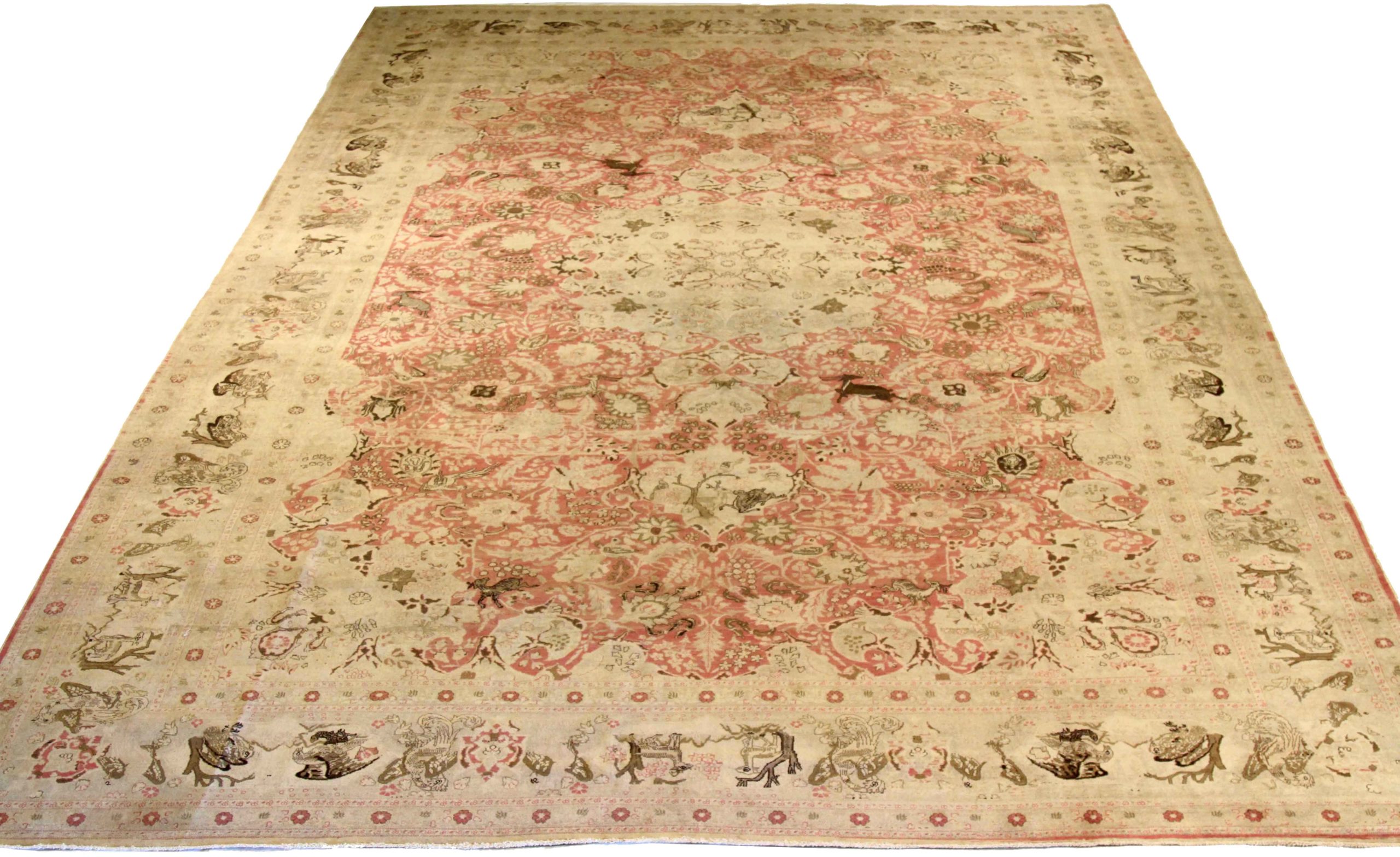 Thumbnail 12 for Antique Persian Tabriz Transitional Rug 75581