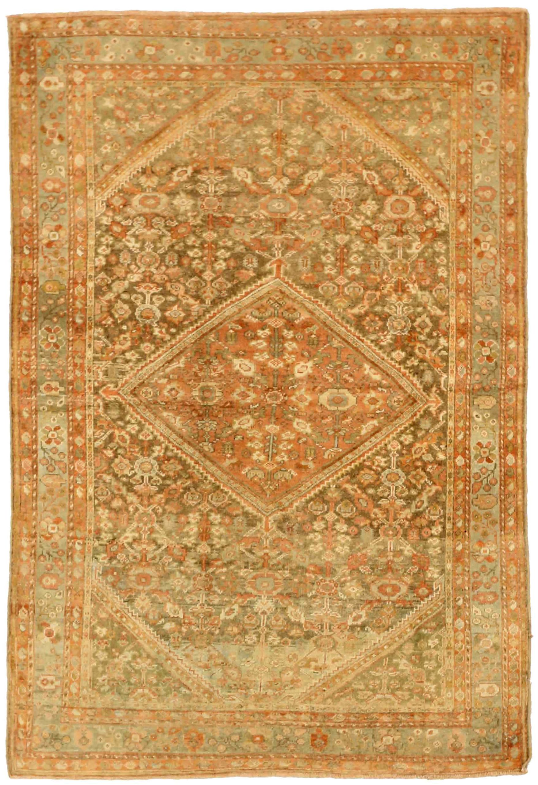 Thumbnail 4 for Antique Persian Meshkabad Transitional Rug 75667