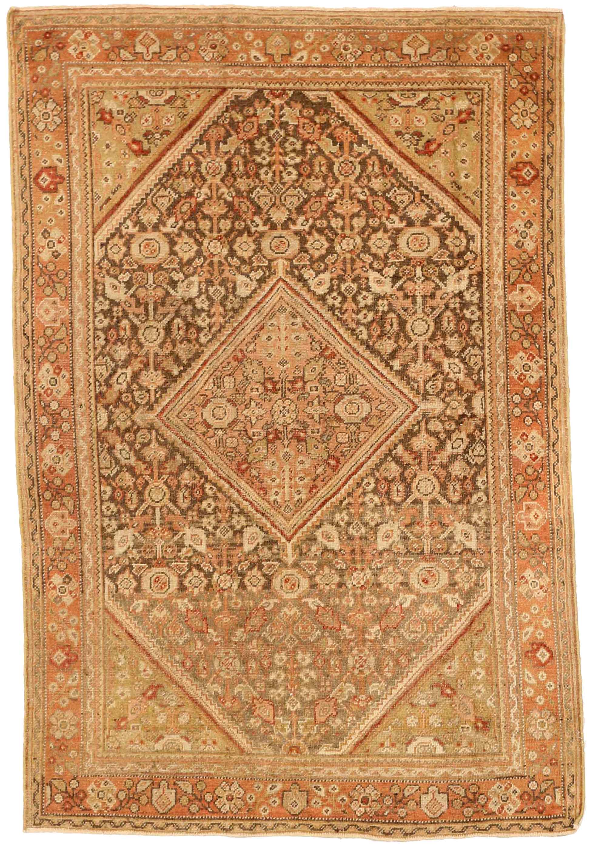 Thumbnail 4 for Antique Persian Meshkabad Traditional Rug 75668