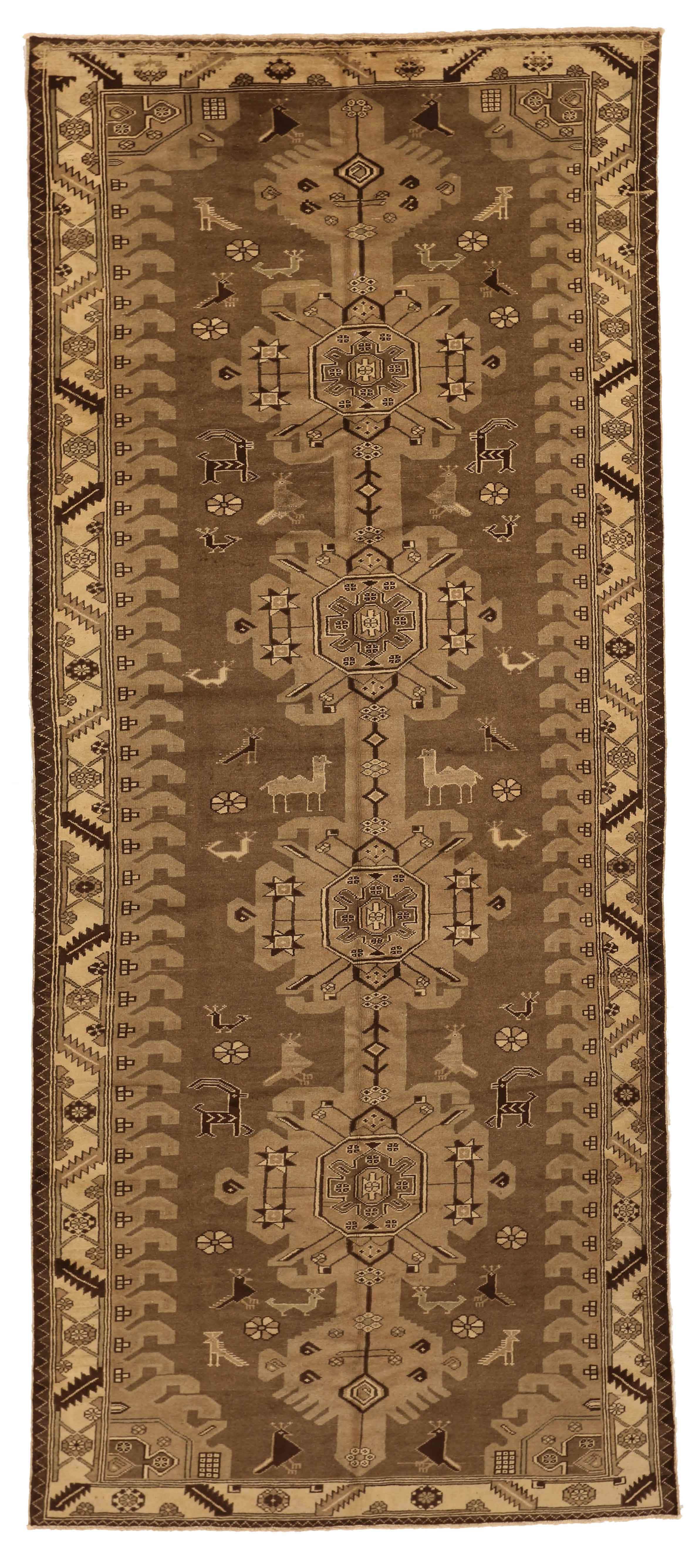 Thumbnail 9 for Antique Persian shahsavan Transitional Rug 51839