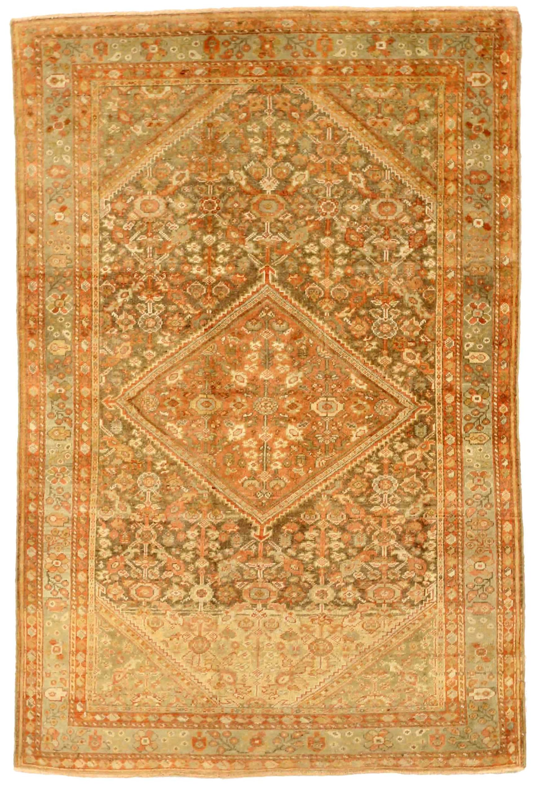 Thumbnail 3 for Antique Persian Meshkabad Transitional Rug 75663