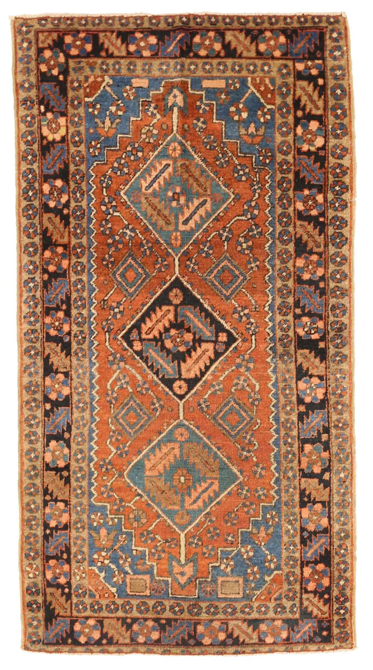 Thumbnail 10 for Antique Persian Heriz Transitional Rug 51858