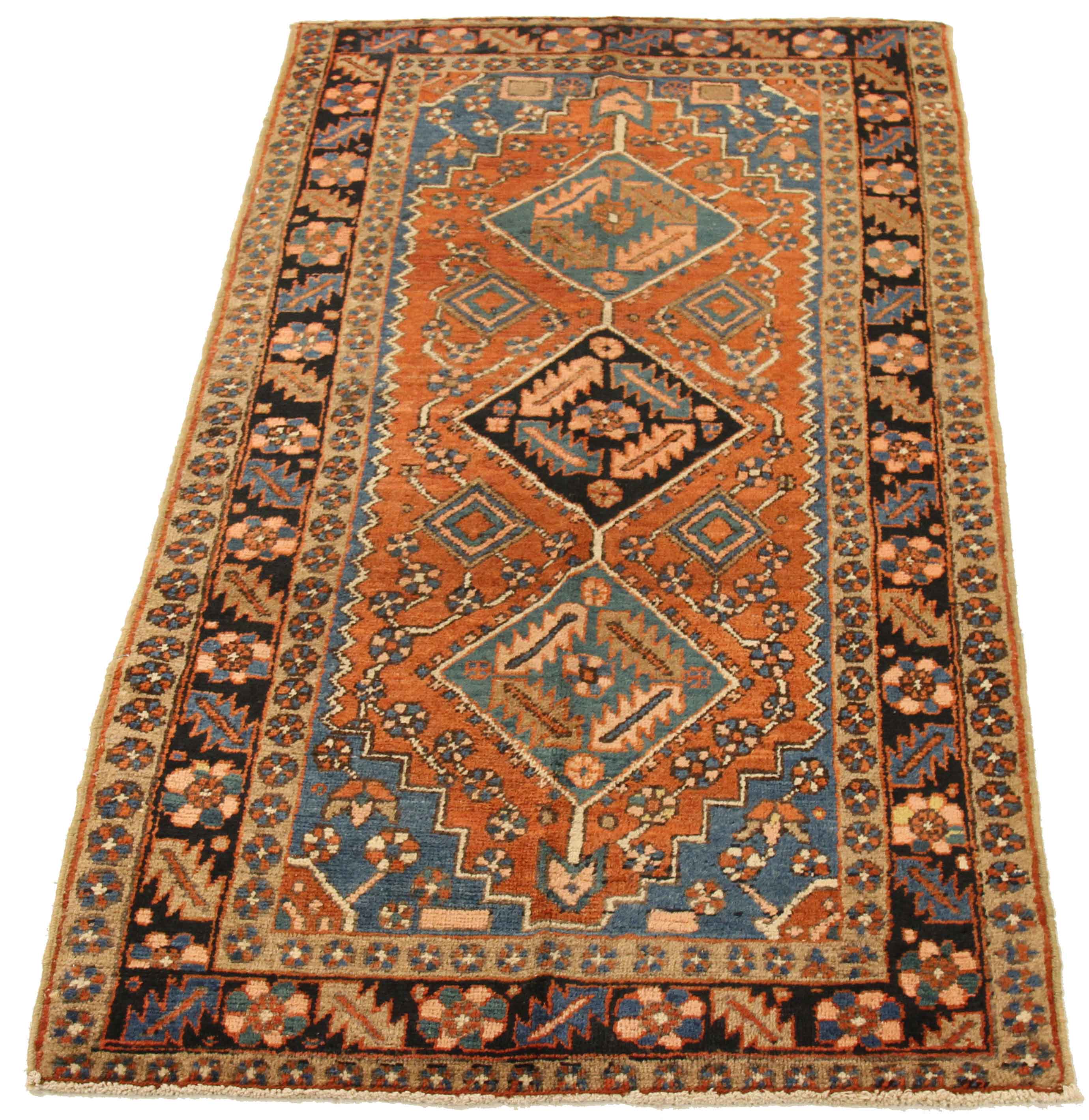 Thumbnail 13 for Antique Persian Heriz Transitional Rug 51858