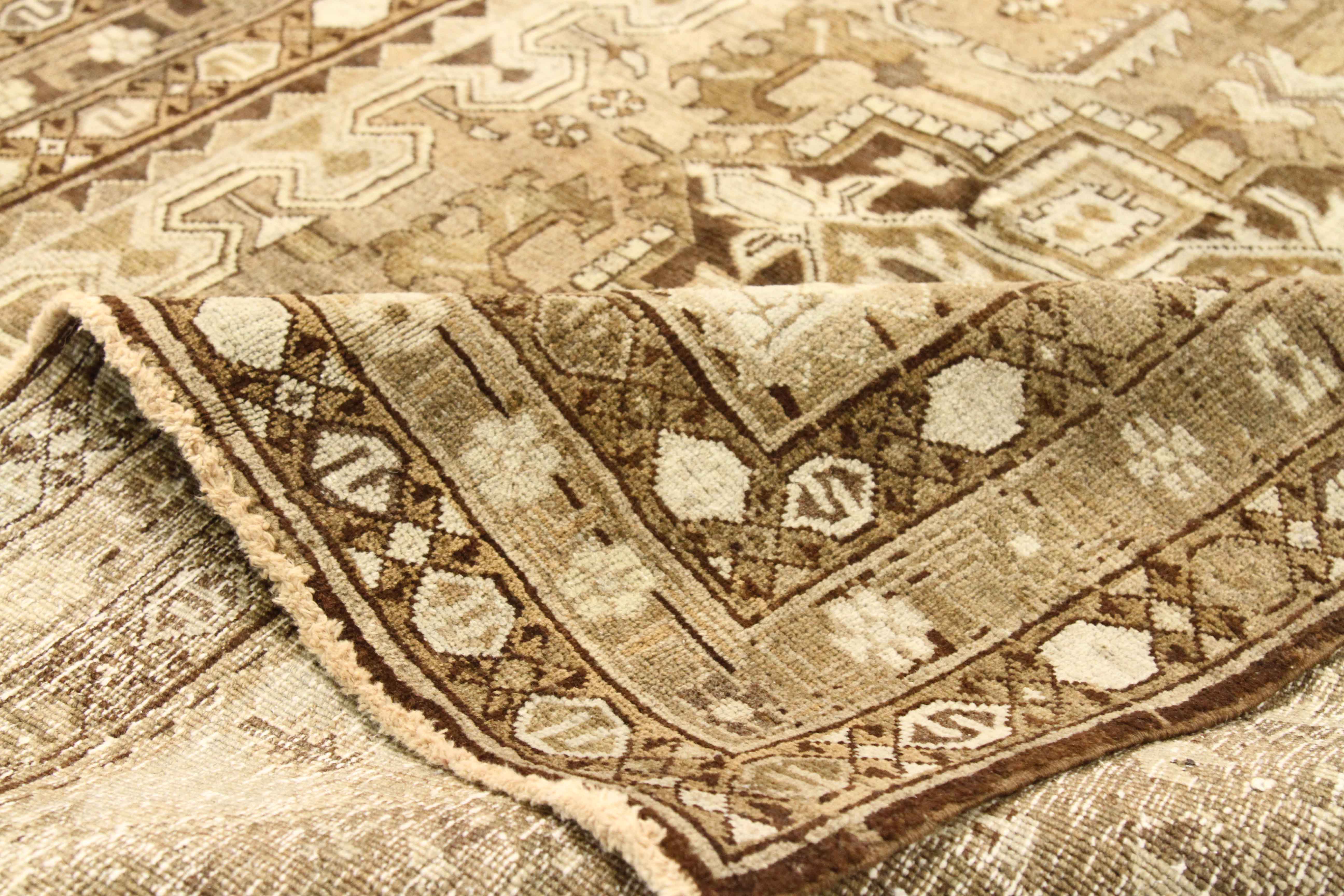 Thumbnail 3 for Antique Persian Heriz Traditional Rug 75697