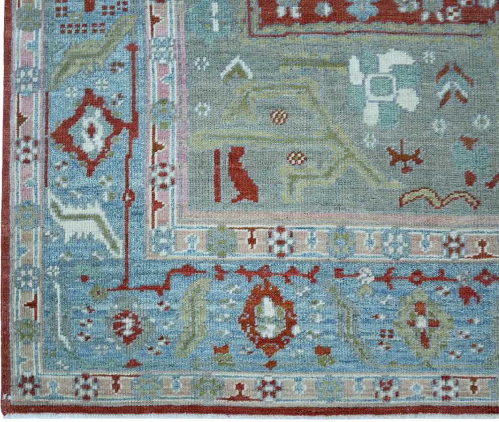 Thumbnail 4 for Turkey Oushak Tribal Rug 91730