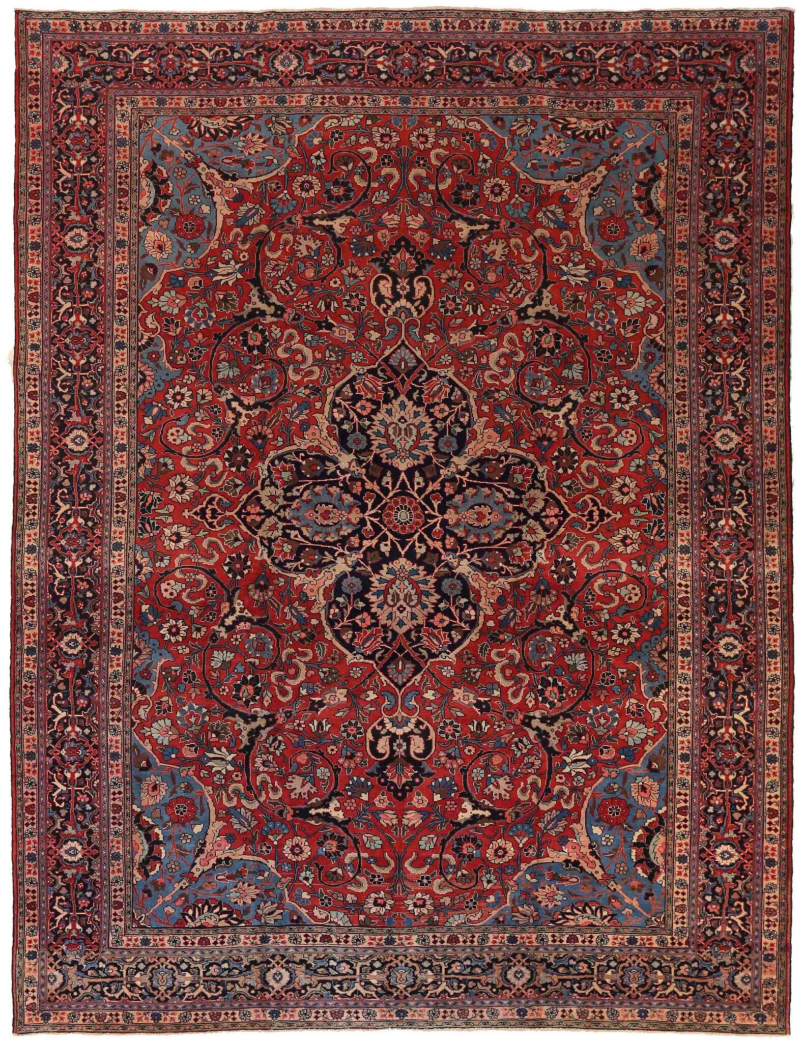 Thumbnail 3 for Antique Persian Meshkabad Traditional Rug 69907