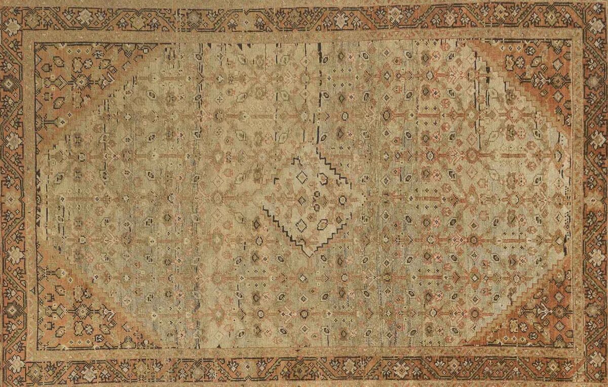 Thumbnail 6 for Antique Persian Meshkabad Transitional Rug 51874