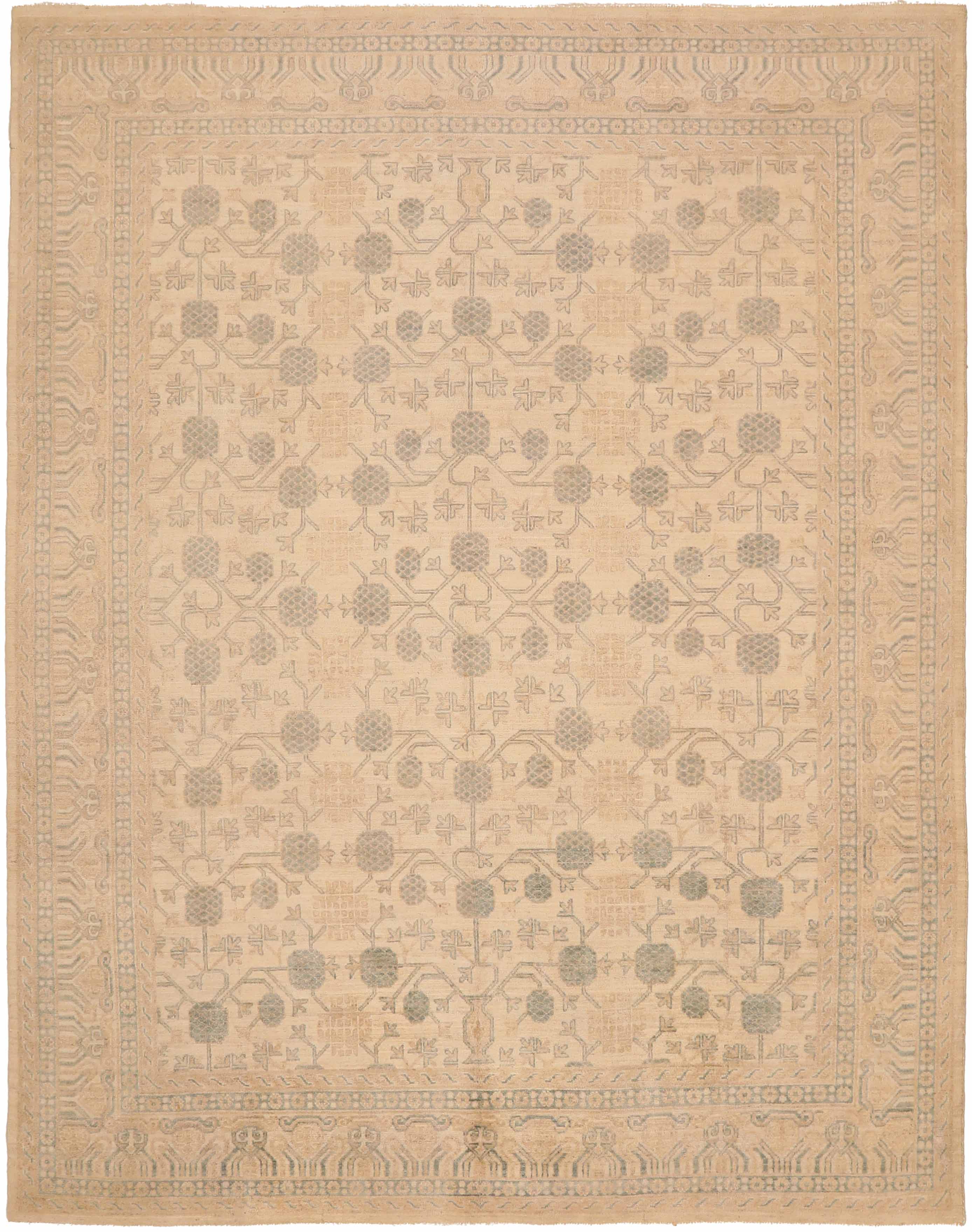 Thumbnail 12 for Afghanistan Tabriz Tribal Rug 91924