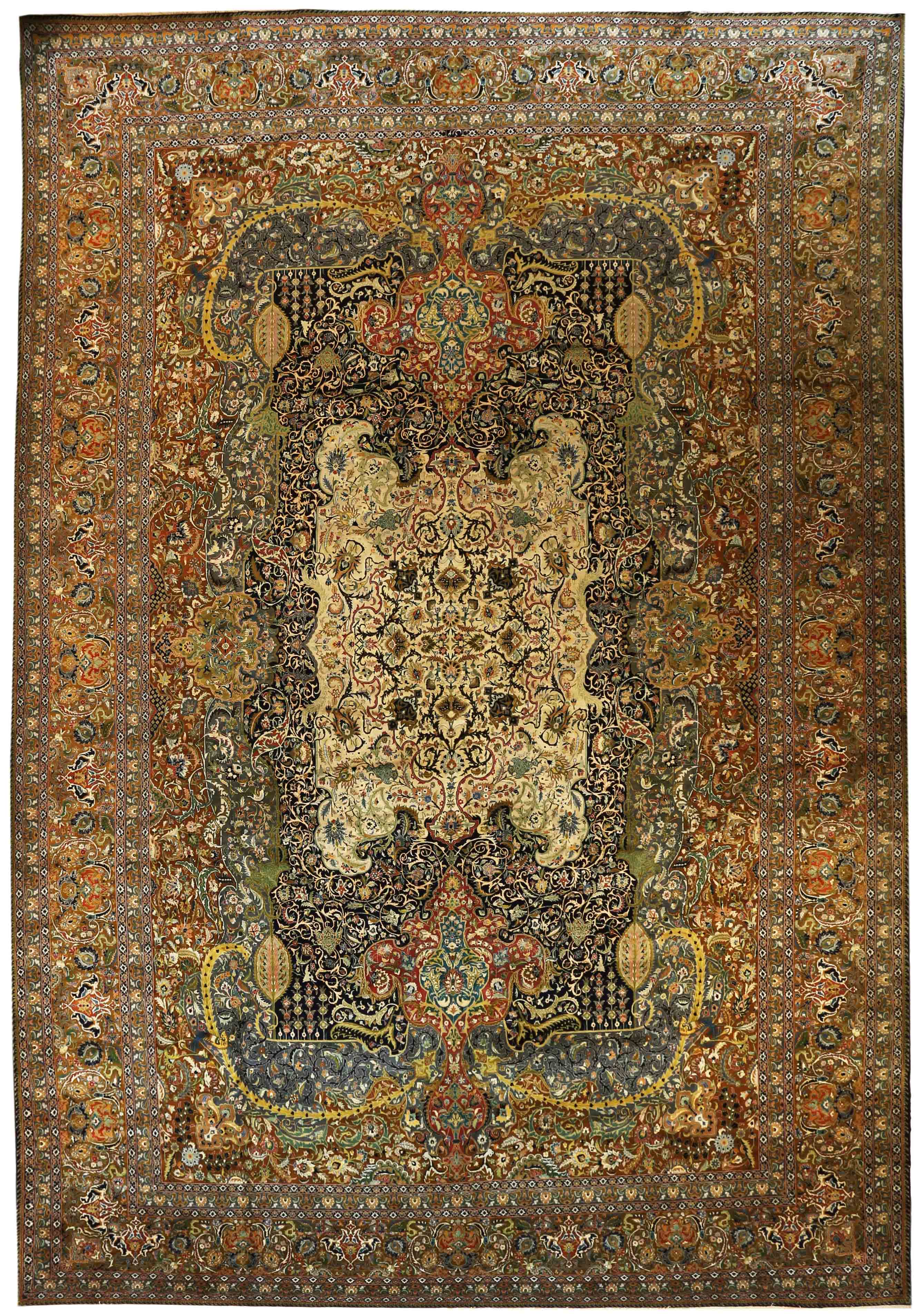 Thumbnail 3 for Antique Persian Tabriz Transitional Rug 69913