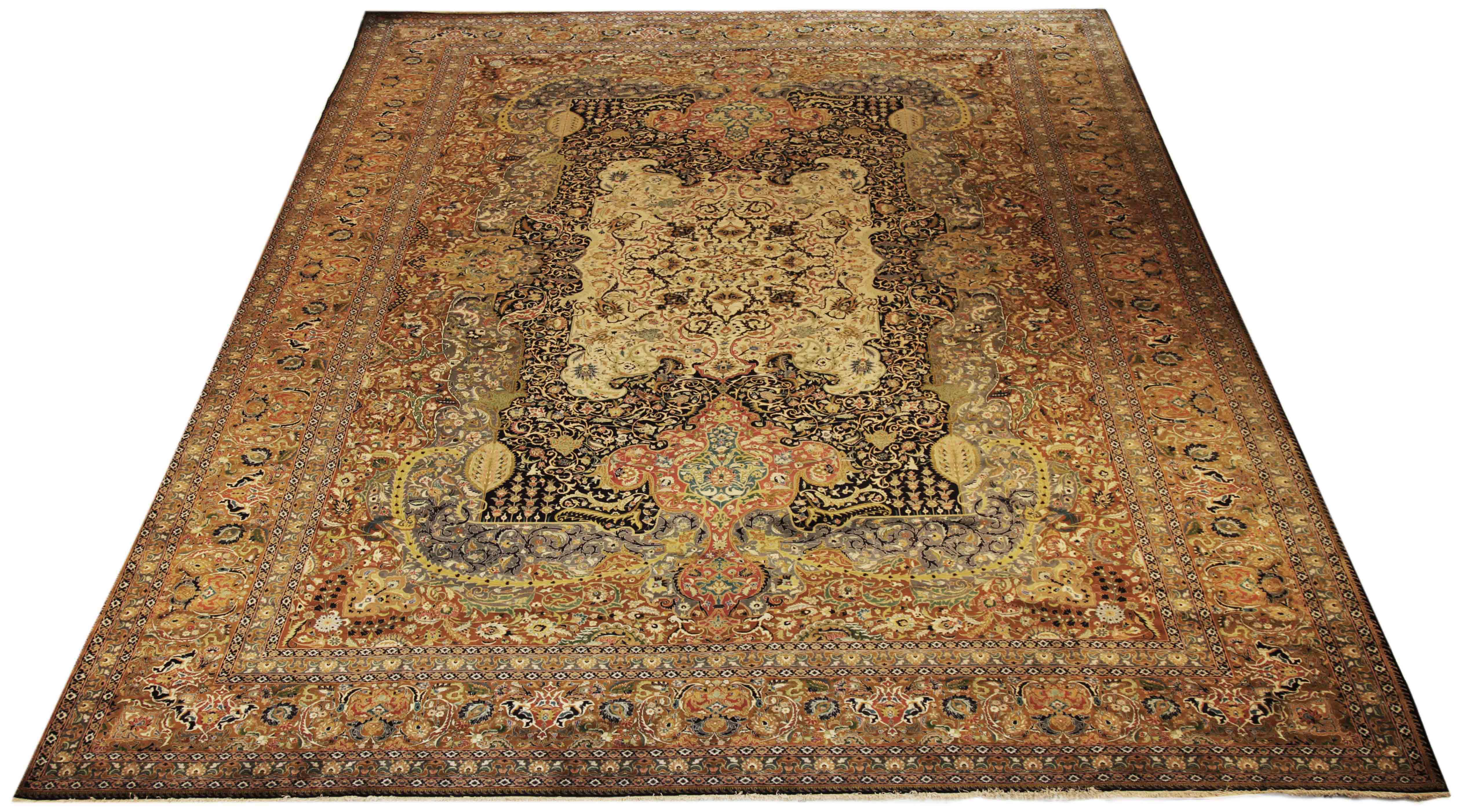 Thumbnail 5 for Antique Persian Tabriz Transitional Rug 69913