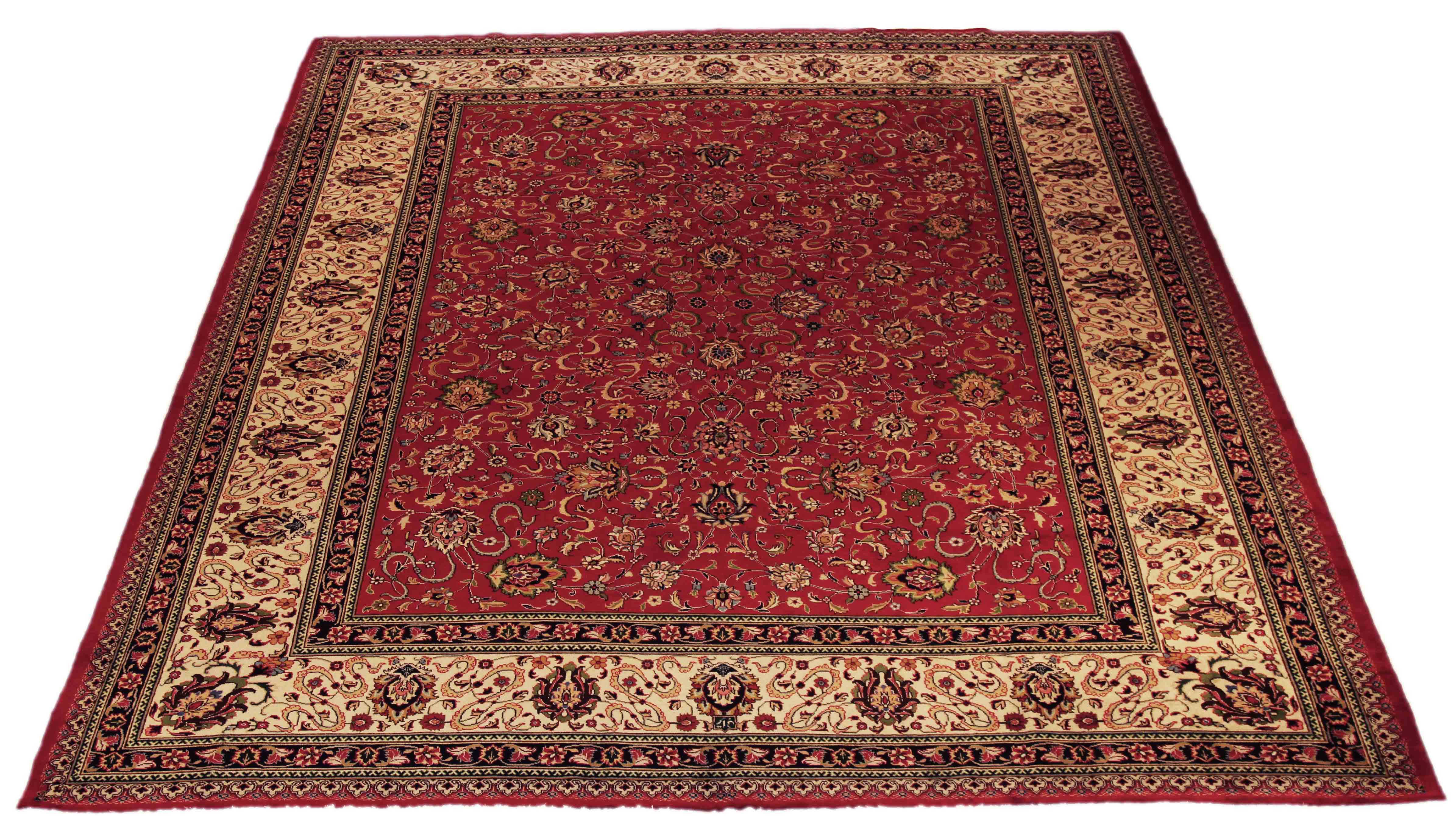 Thumbnail 4 for Antique Persian Tabriz Traditional Rug 69902