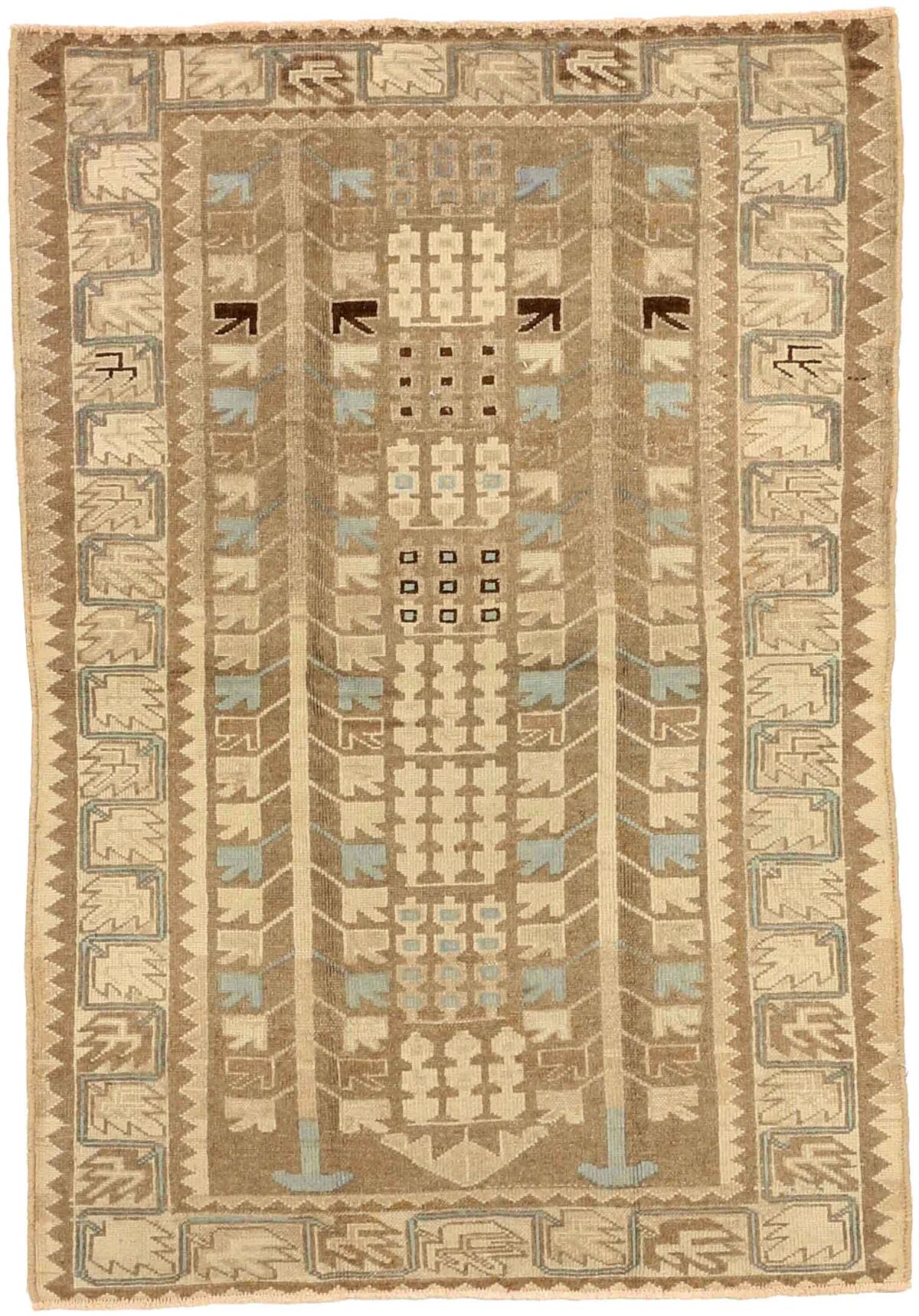Thumbnail 7 for Antique Persian Saveh Transitional Rug 75672