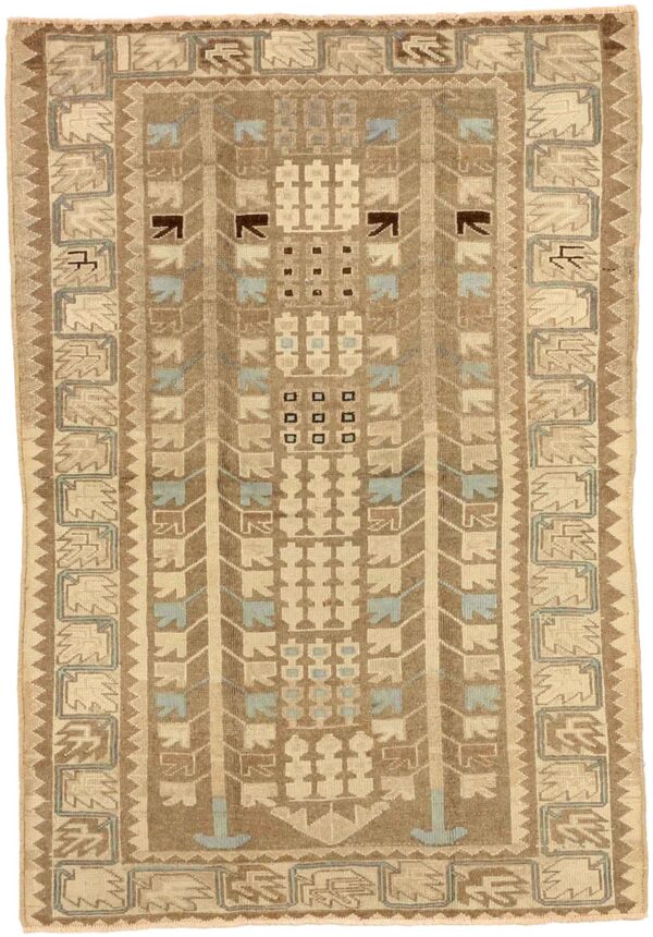 Thumbnail 12 for Antique Persian Saveh Transitional Rug 75672