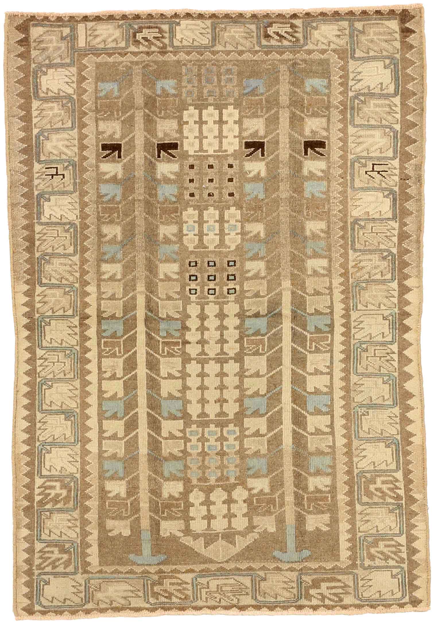 Thumbnail 9 for Antique Persian Saveh Transitional Rug 75672