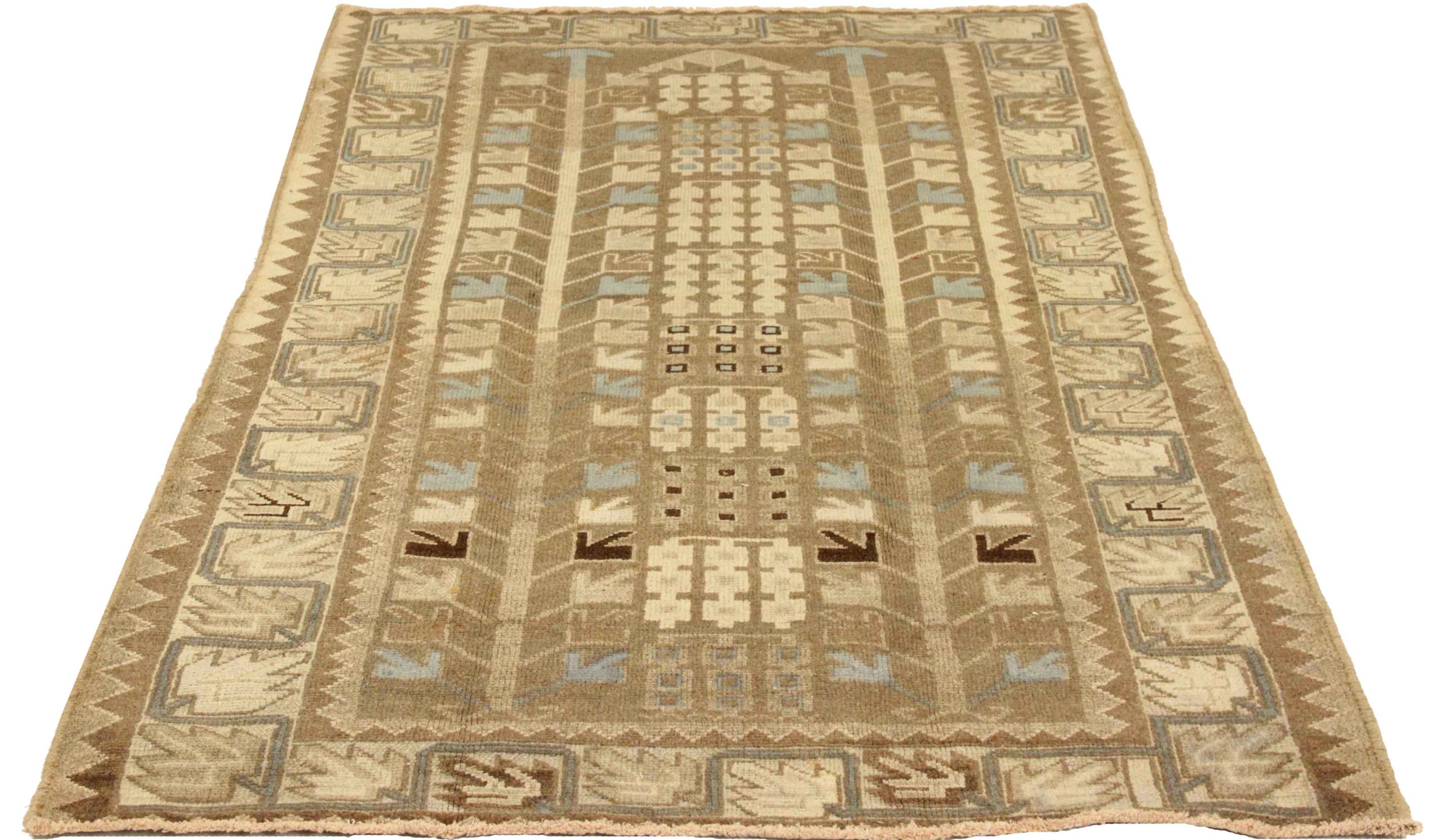 Thumbnail 6 for Antique Persian Saveh Transitional Rug 75672