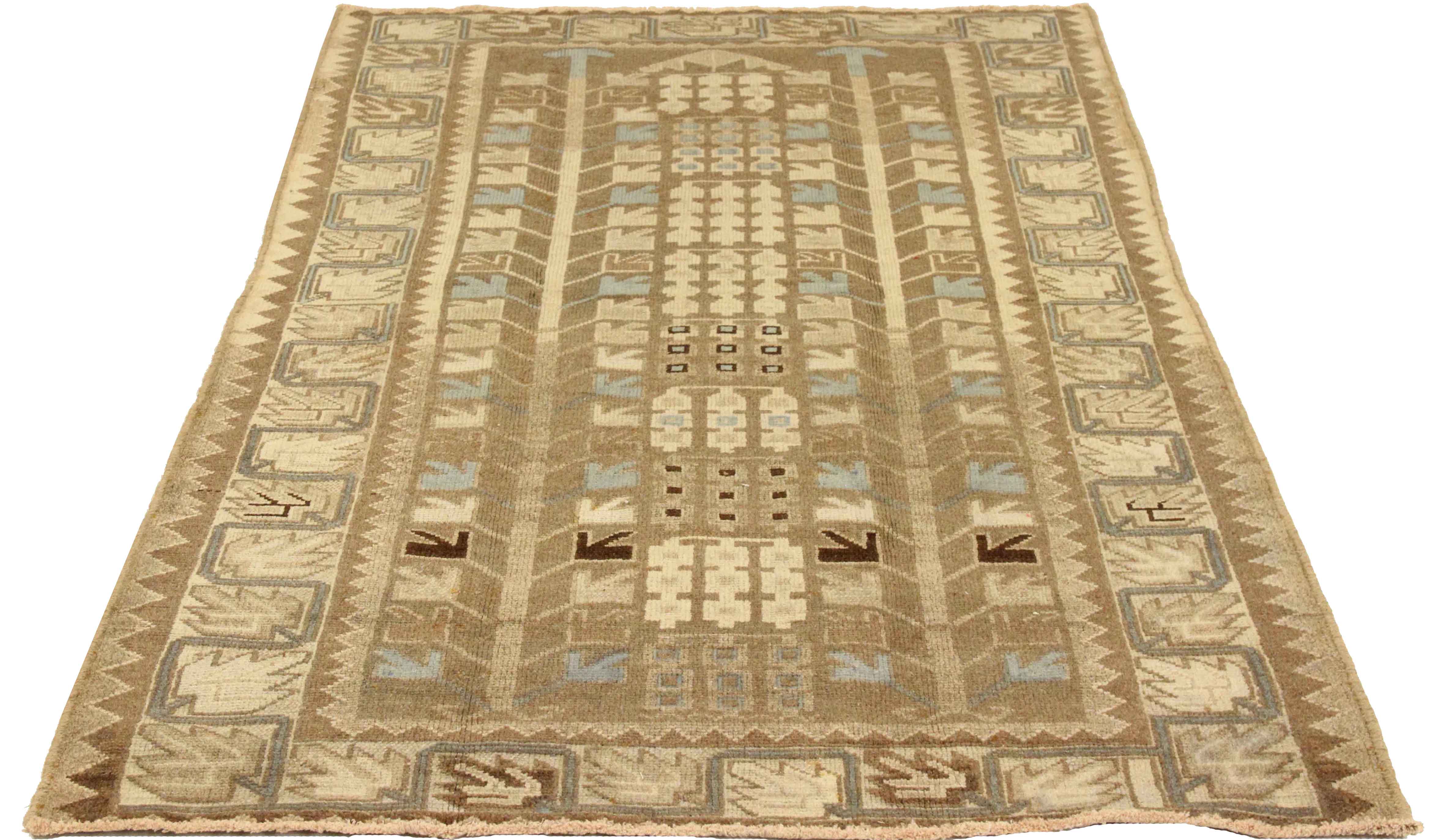 Thumbnail 4 for Antique Persian Saveh Transitional Rug 75672