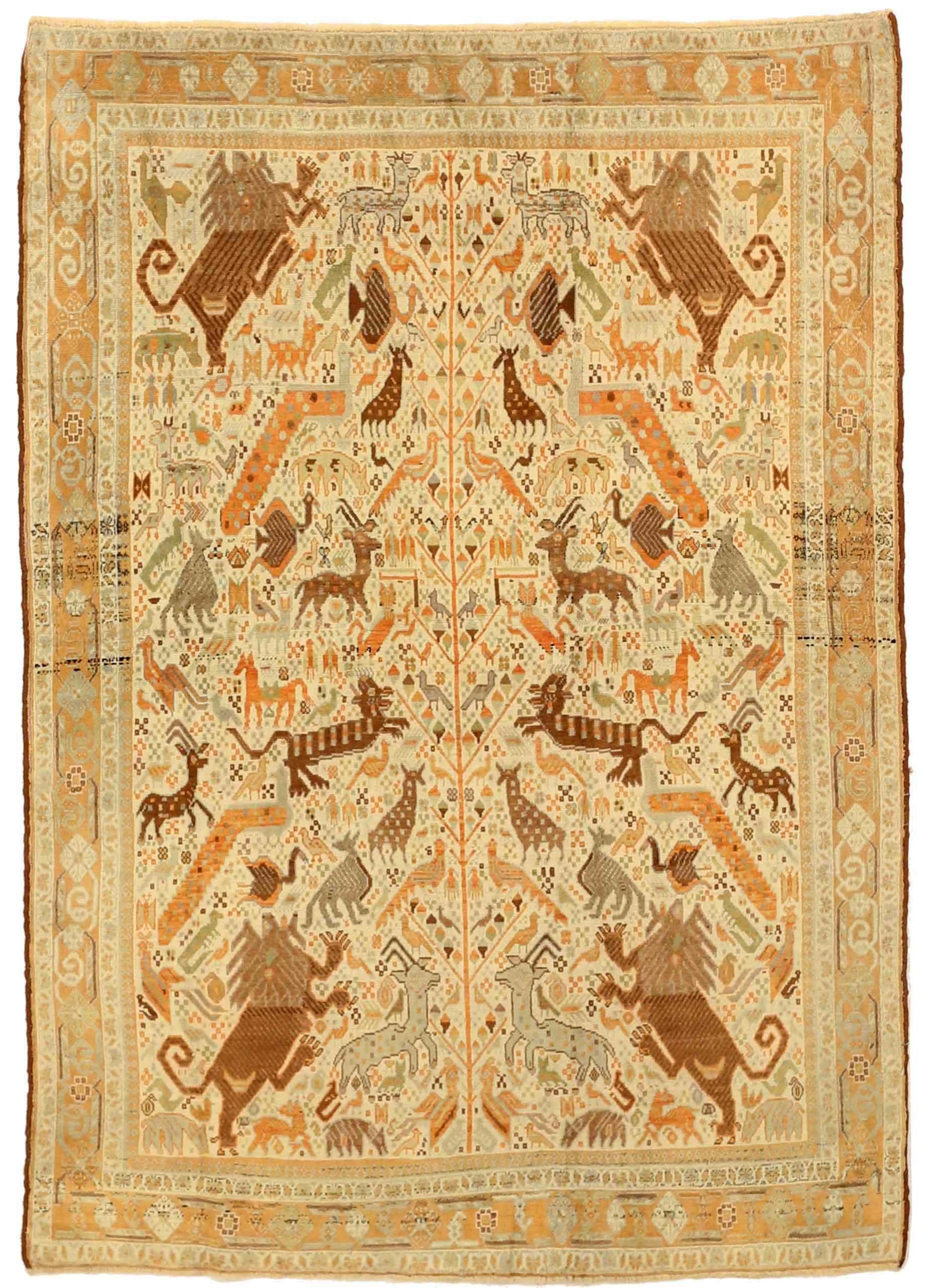 Thumbnail 3 for Antique Persian Malayer Traditional Rug 75675