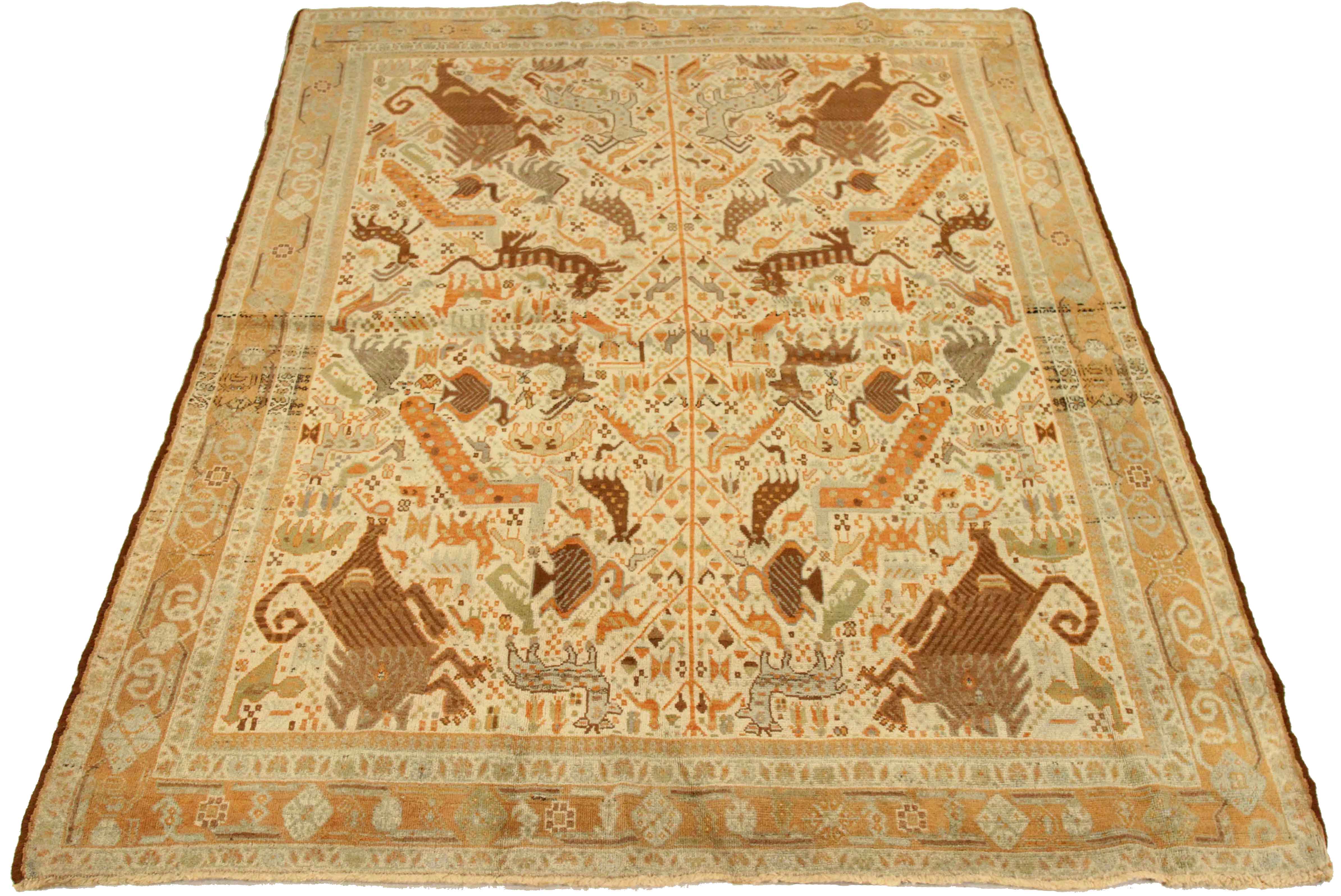 Thumbnail 4 for Antique Persian Malayer Traditional Rug 75675