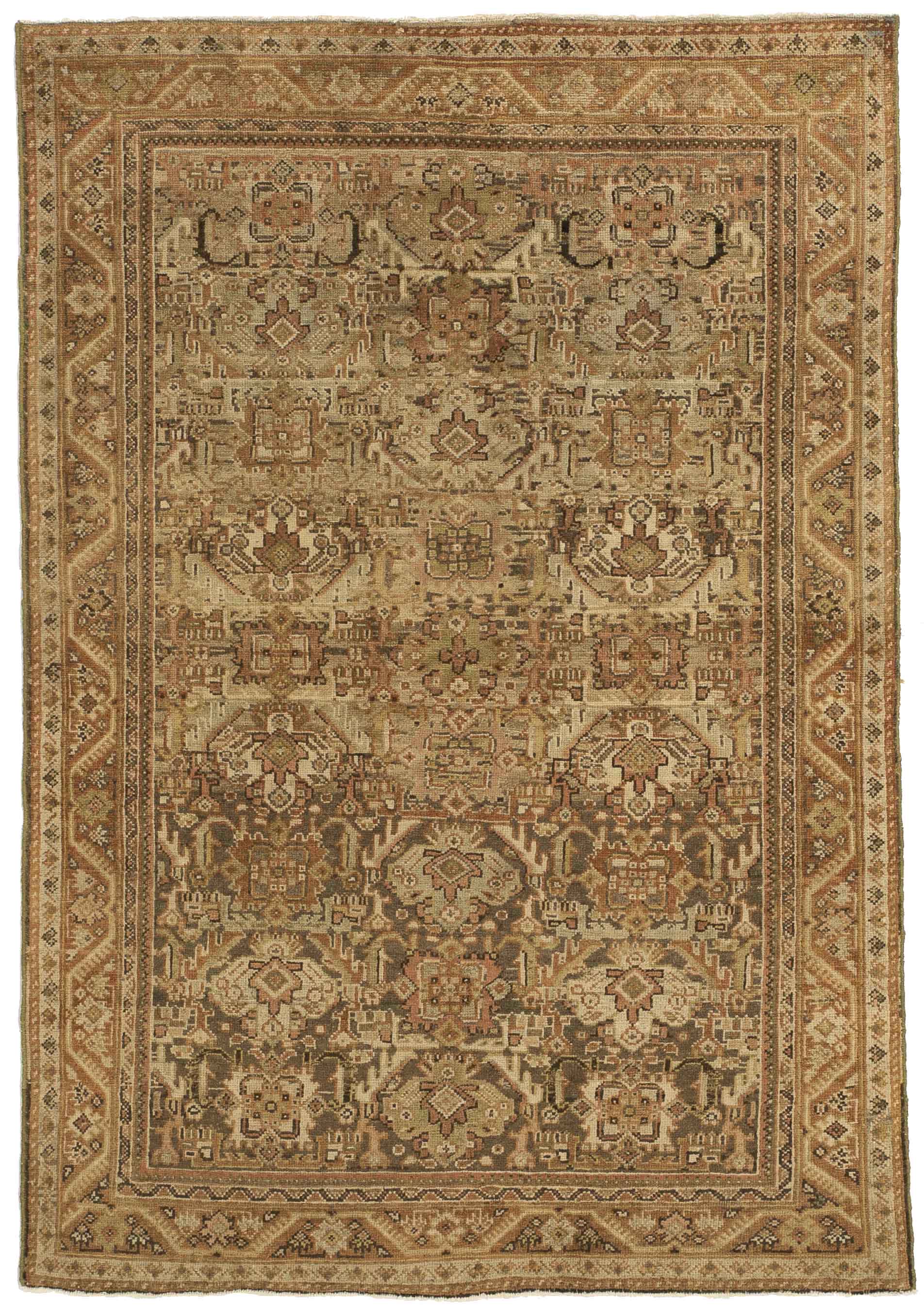 Thumbnail 10 for Antique Persian Meshkabad Transitional Rug 51925