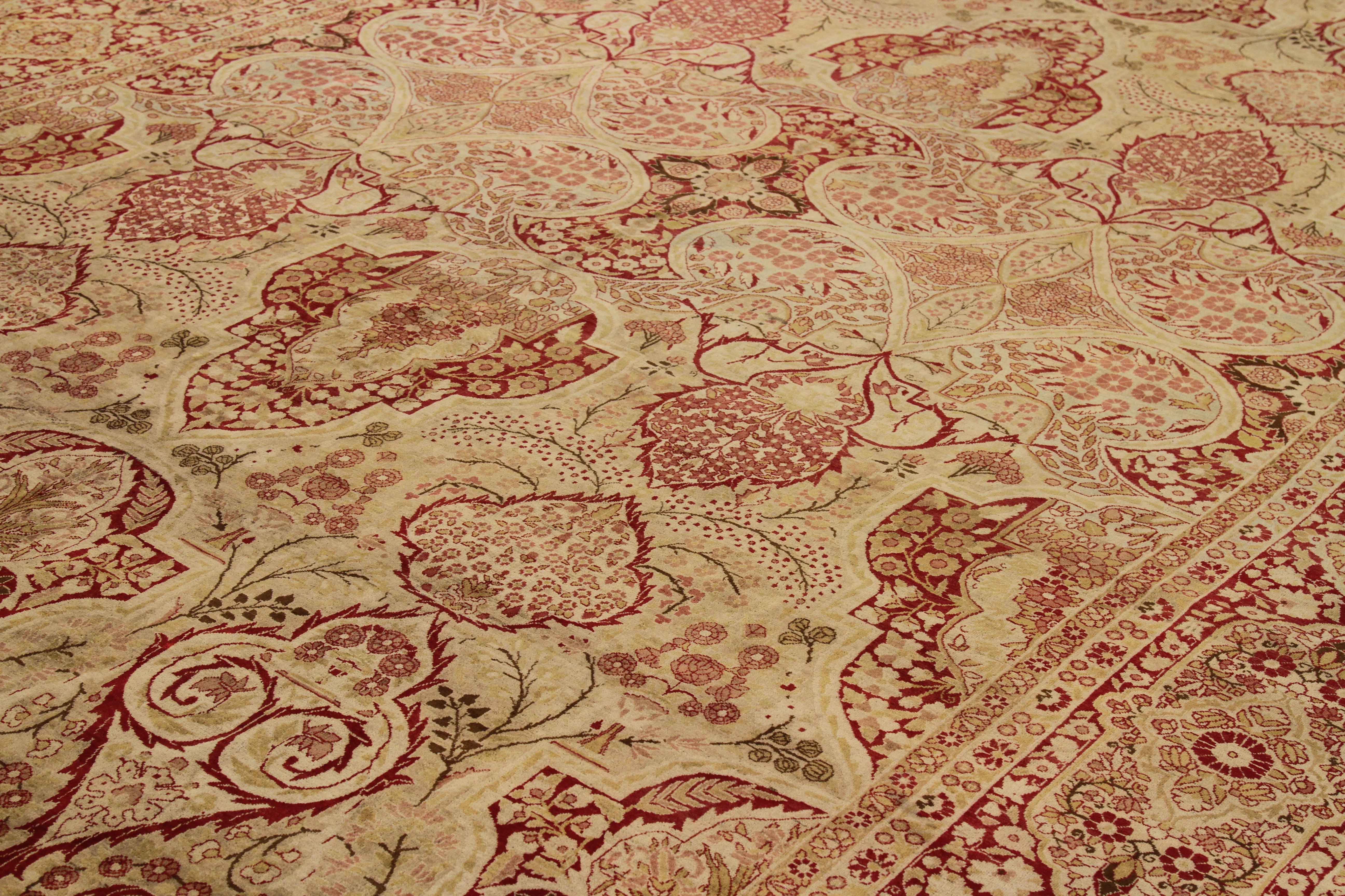 Thumbnail 3 for Antique Persian Yazd Transitional Rug 51989