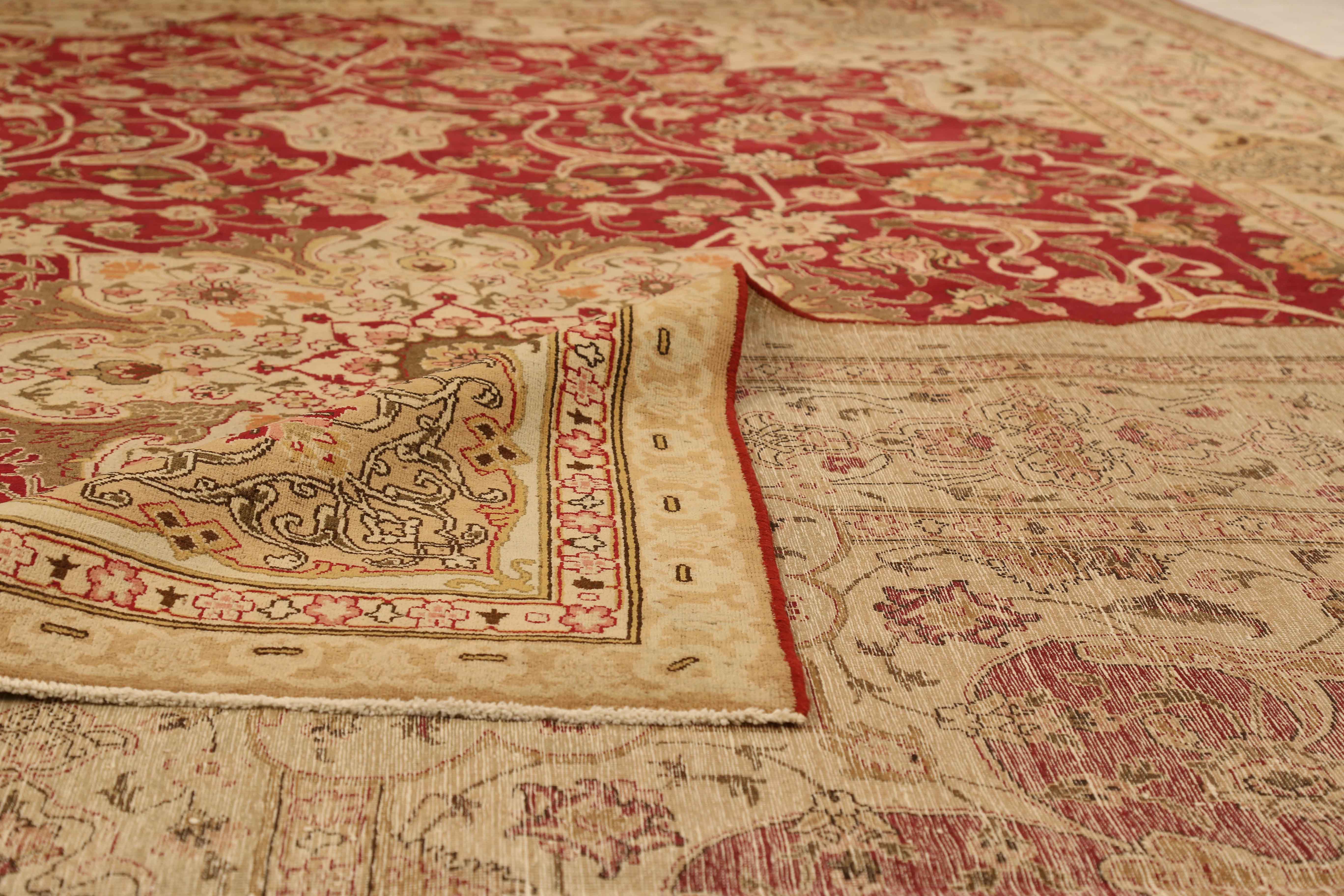 Thumbnail 11 for Antique Persian Mashad Traditional Rug 51981