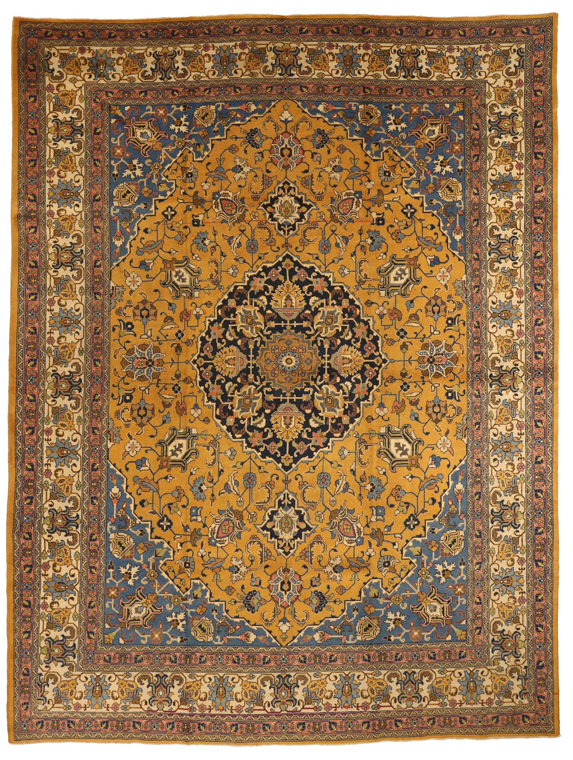 Thumbnail 6 for Antique Persian Tabriz Traditional Rug 51984