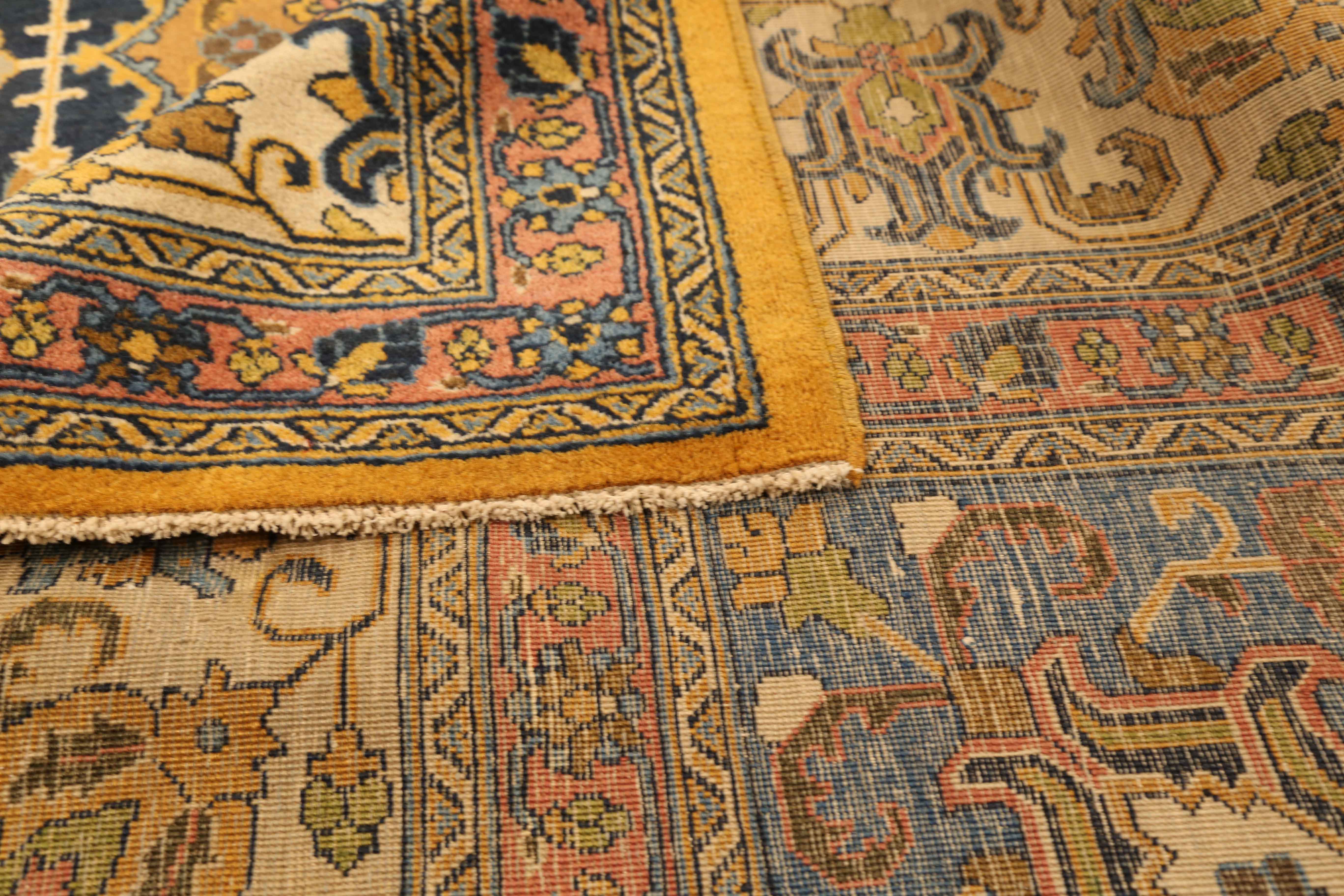 Thumbnail 10 for Antique Persian Tabriz Traditional Rug 51984