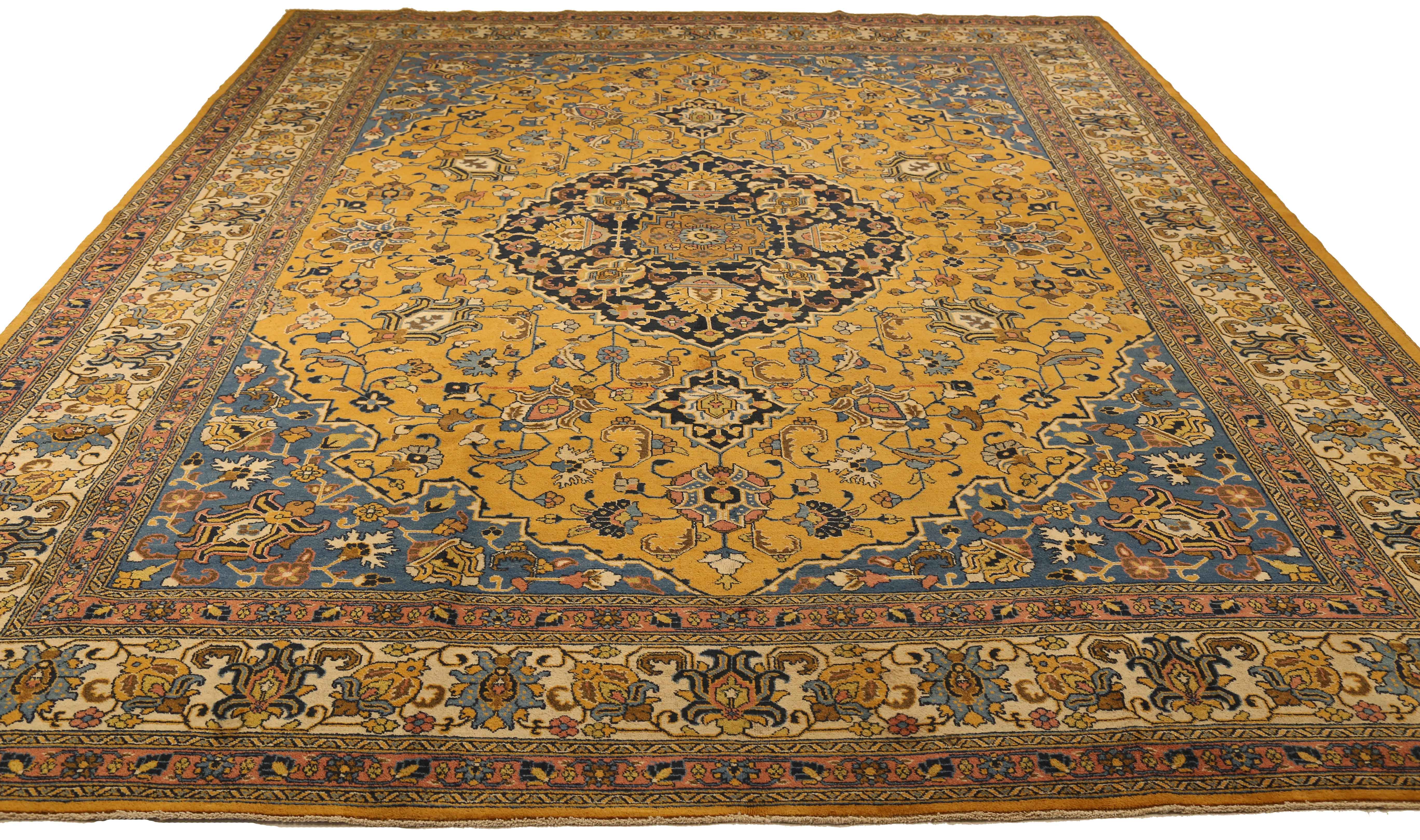 Thumbnail 2 for Antique Persian Tabriz Traditional Rug 51984