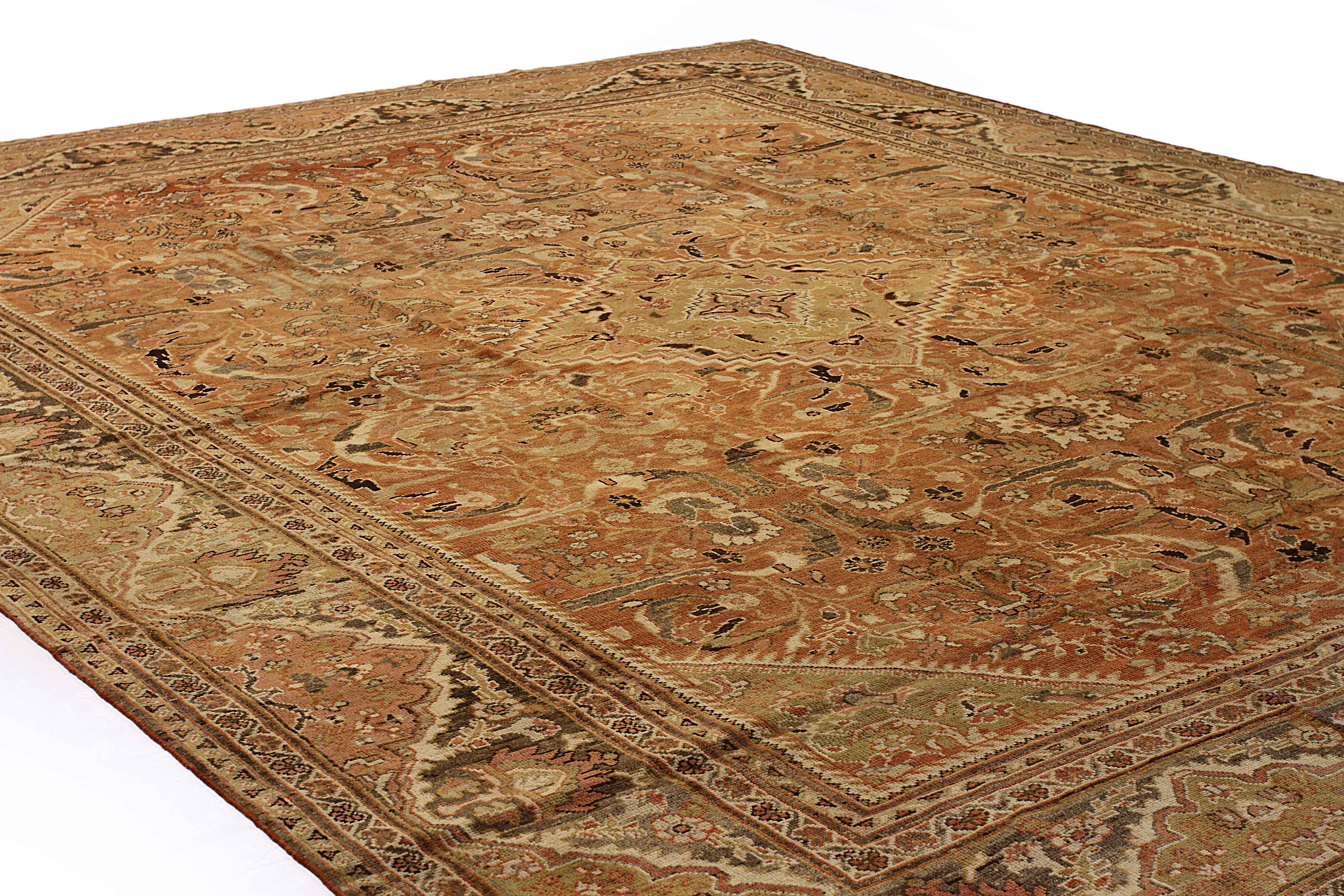 Thumbnail 9 for Antique Persian Mahal Traditional Rug 51986