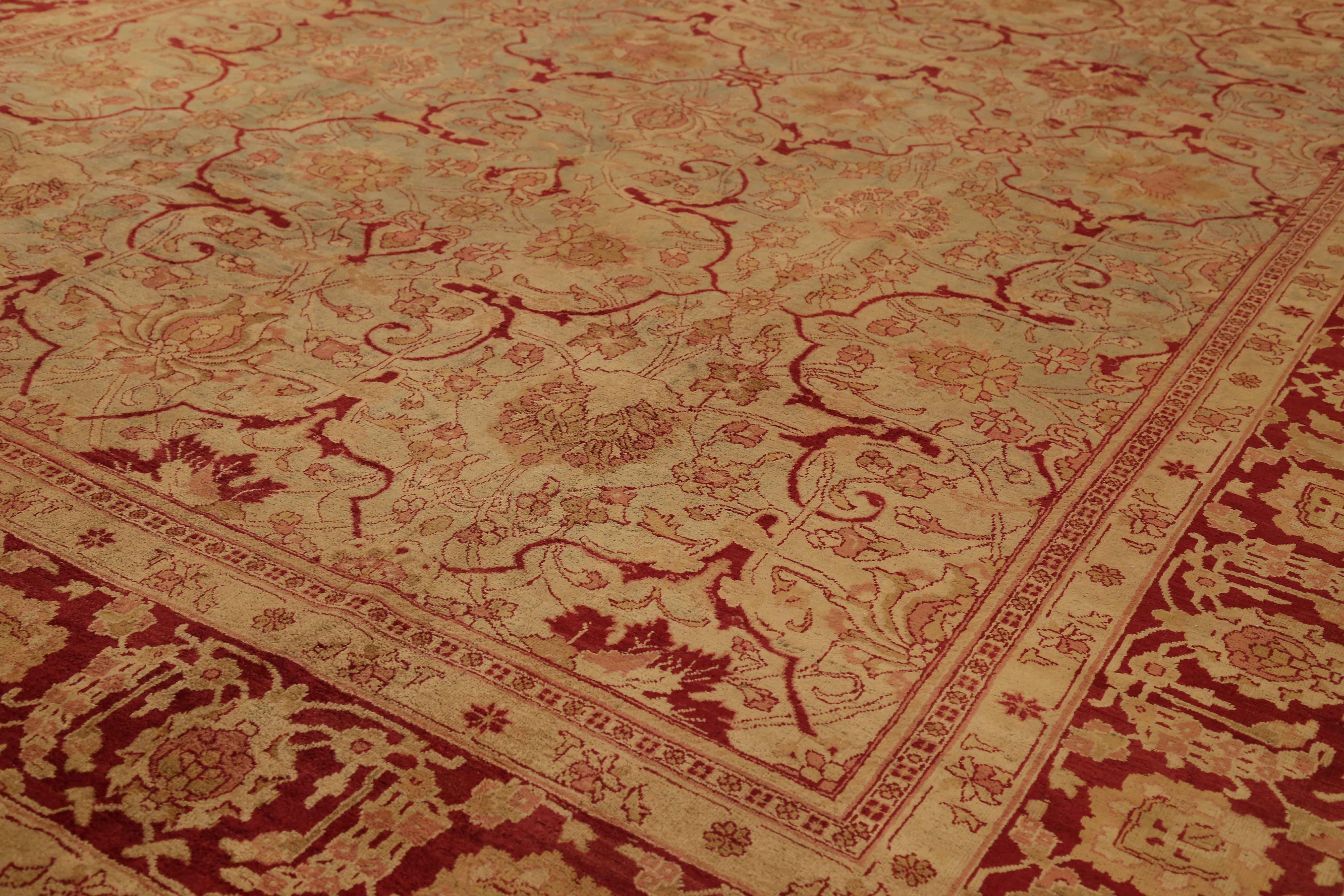 Thumbnail 5 for Antique Persian Mashad Transitional Rug 51974