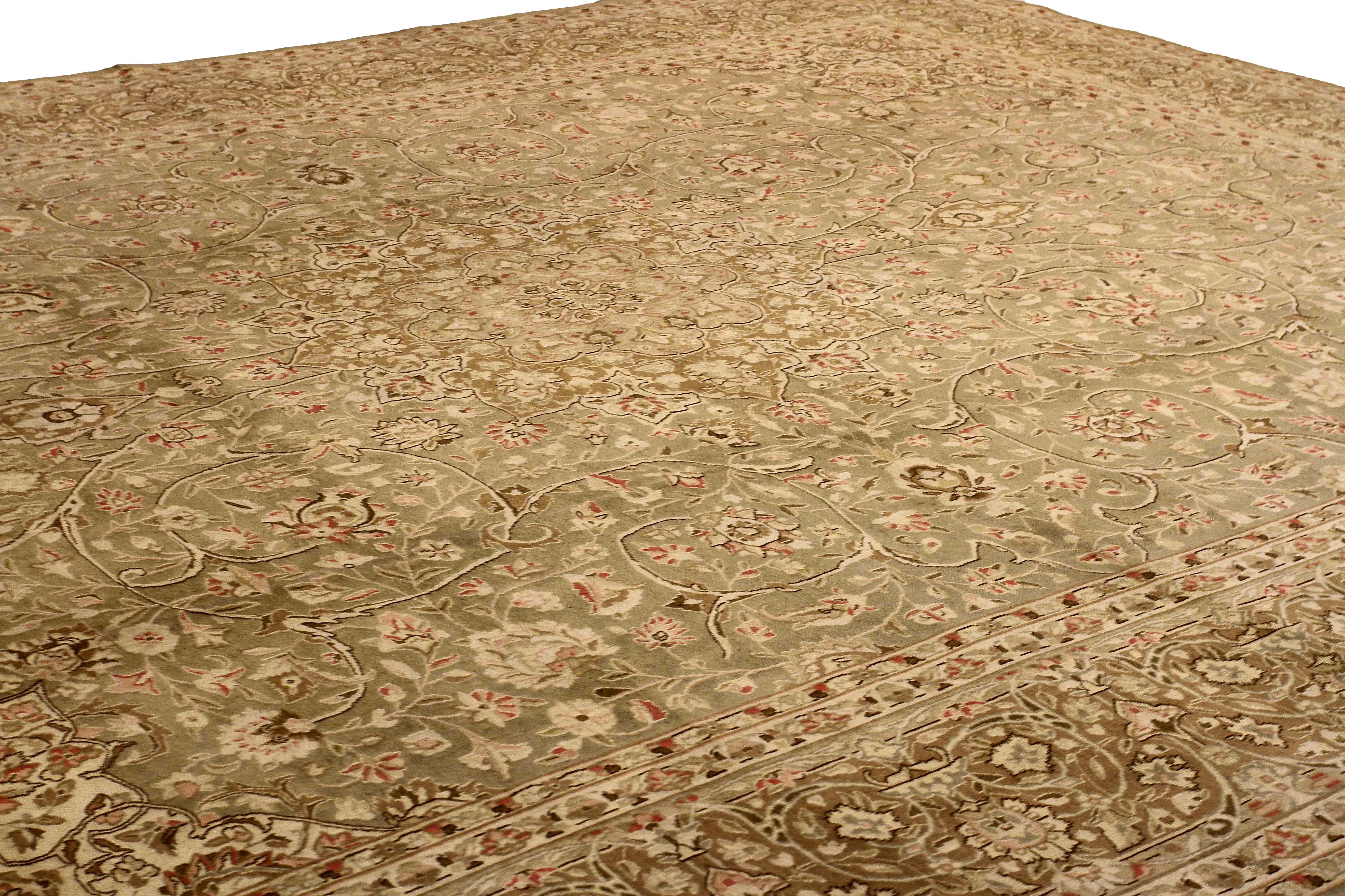 Thumbnail 4 for Antique Persian Kerman Transitional Rug 52012