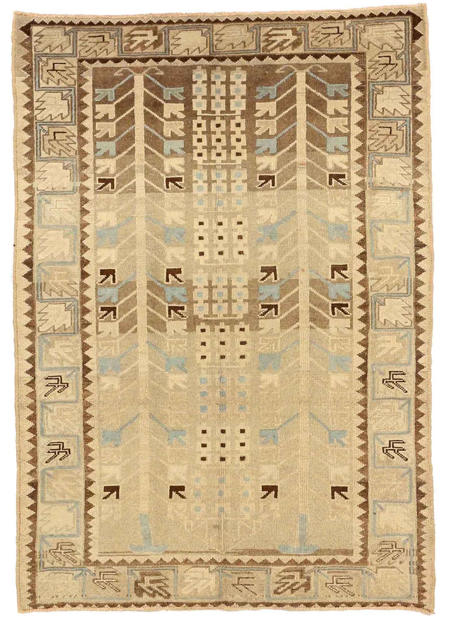 Thumbnail 8 for Antique Persian Saveh Transitional Rug 75717