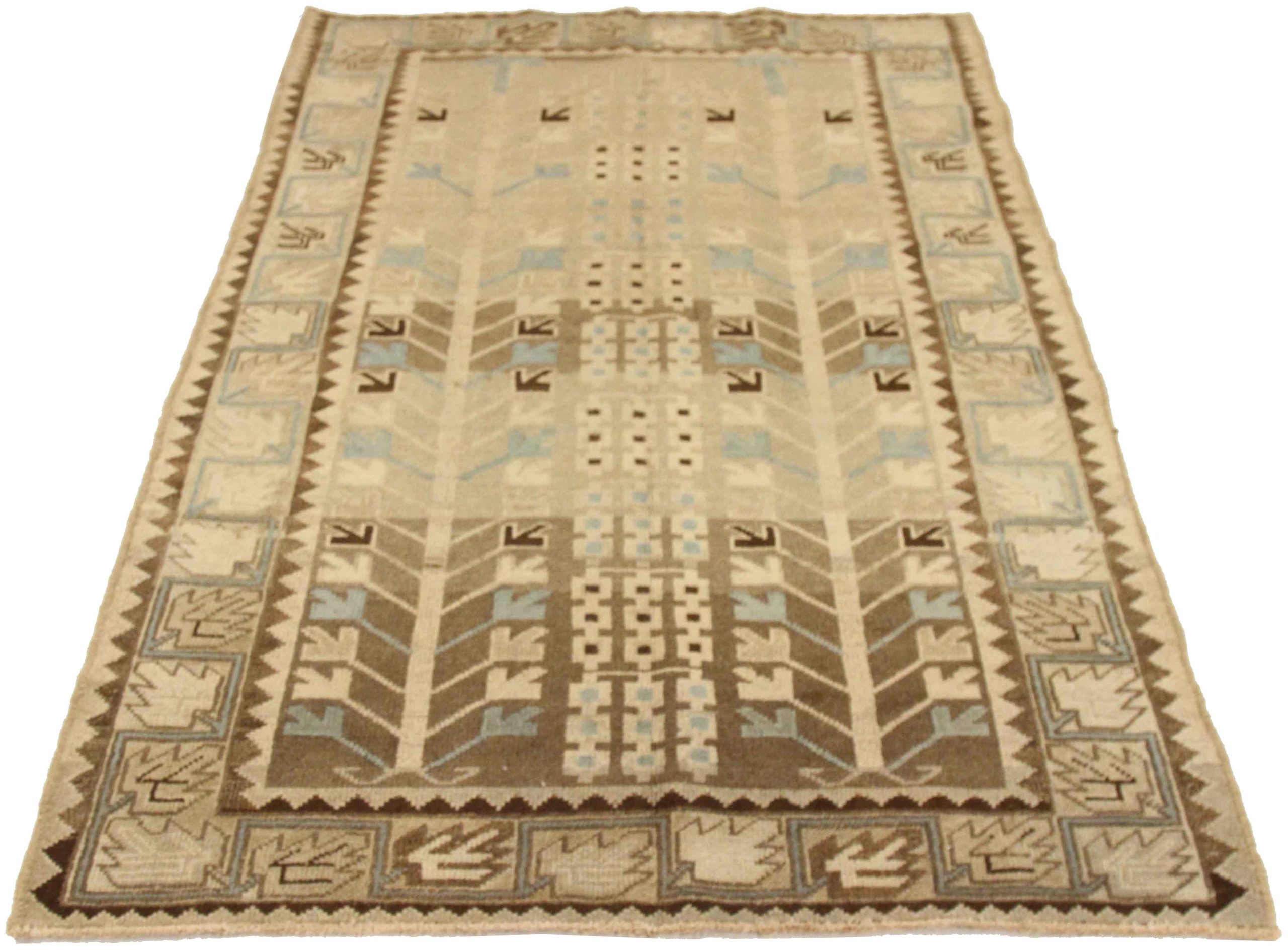 Thumbnail 4 for Antique Persian Saveh Transitional Rug 75717