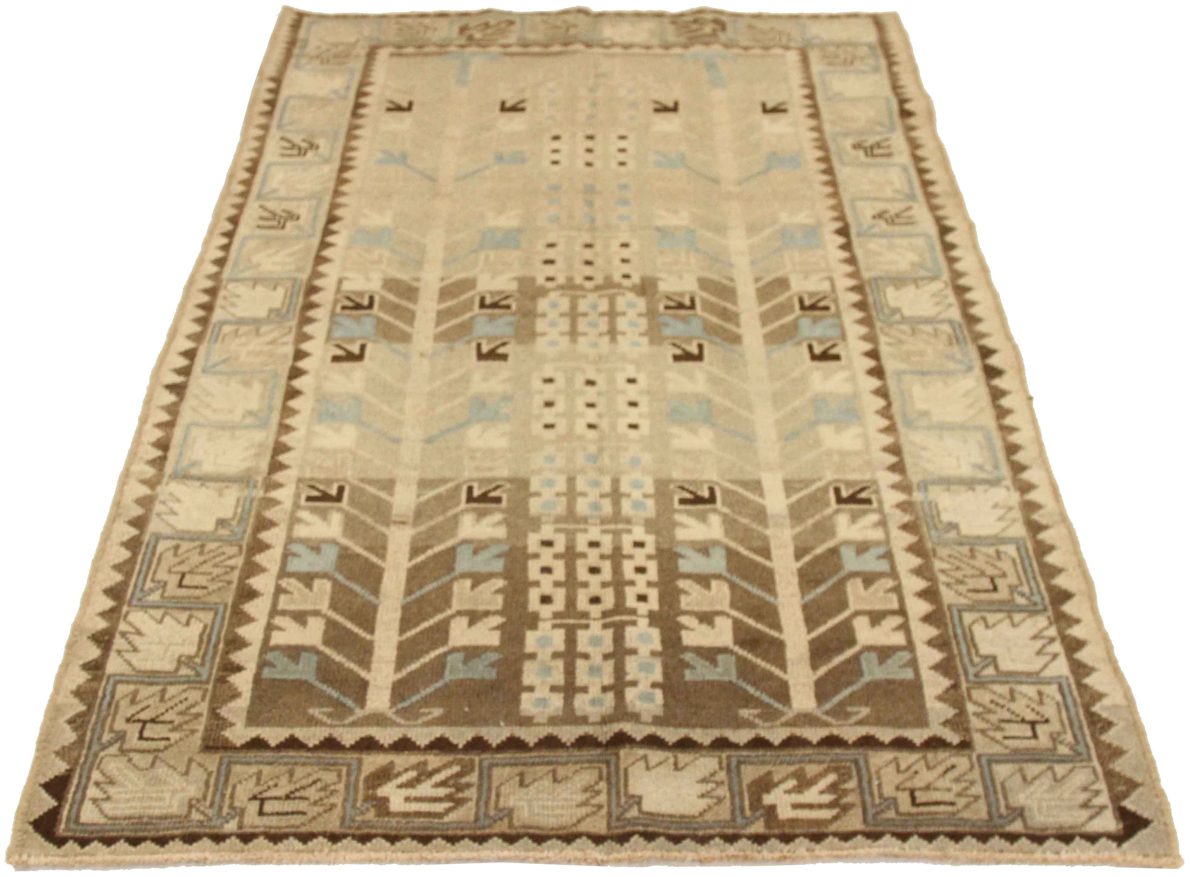 Thumbnail 7 for Antique Persian Saveh Transitional Rug 75717