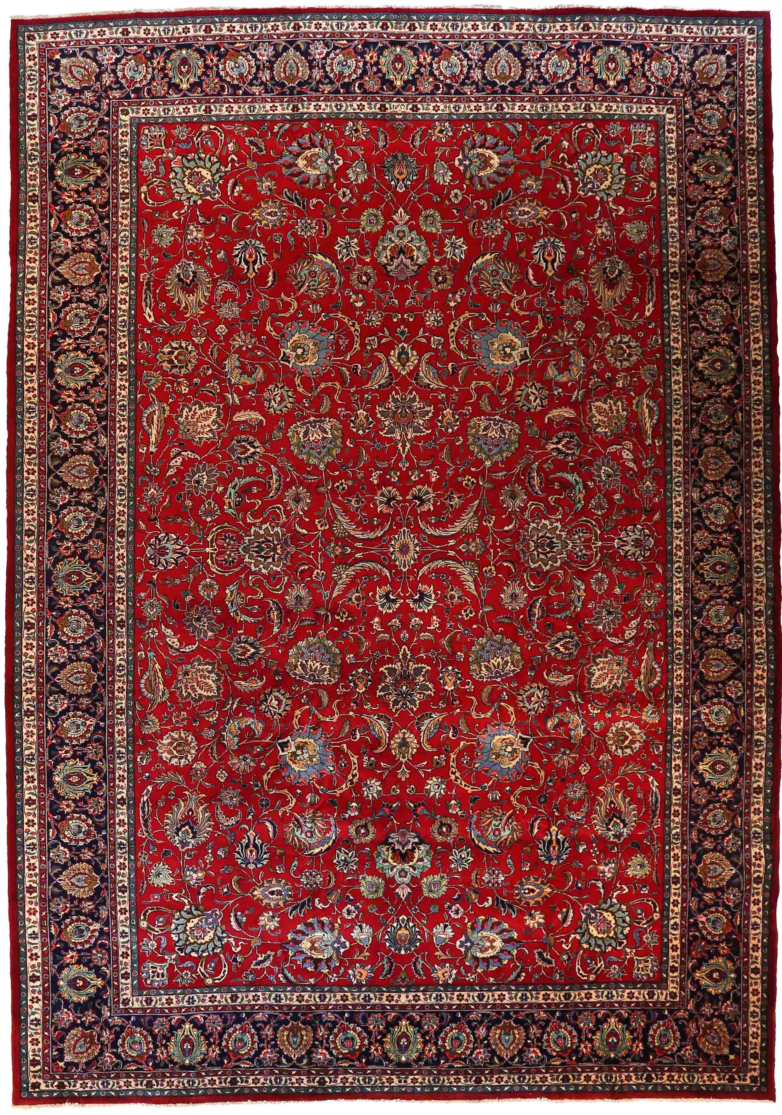 Thumbnail 4 for Antique Persian Tabriz Traditional Rug 69932