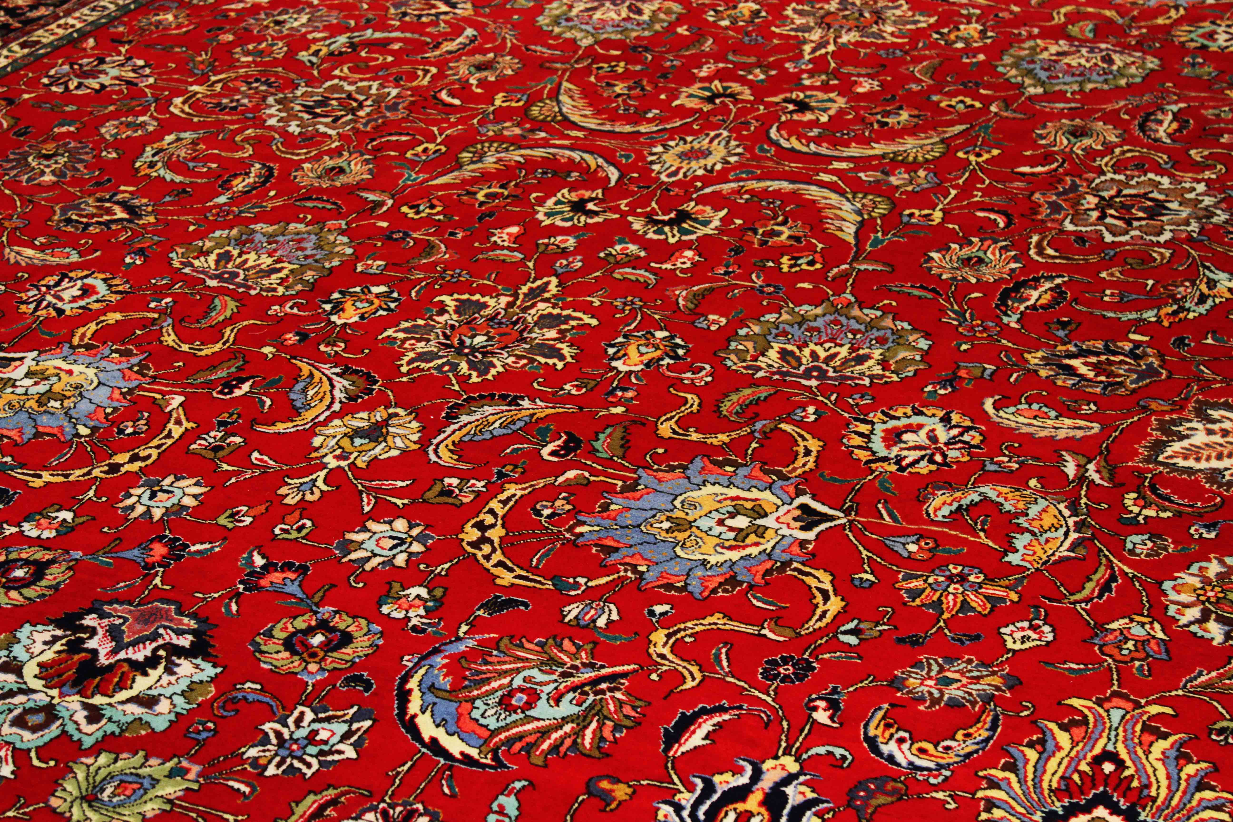 Thumbnail 3 for Antique Persian Tabriz Traditional Rug 69932