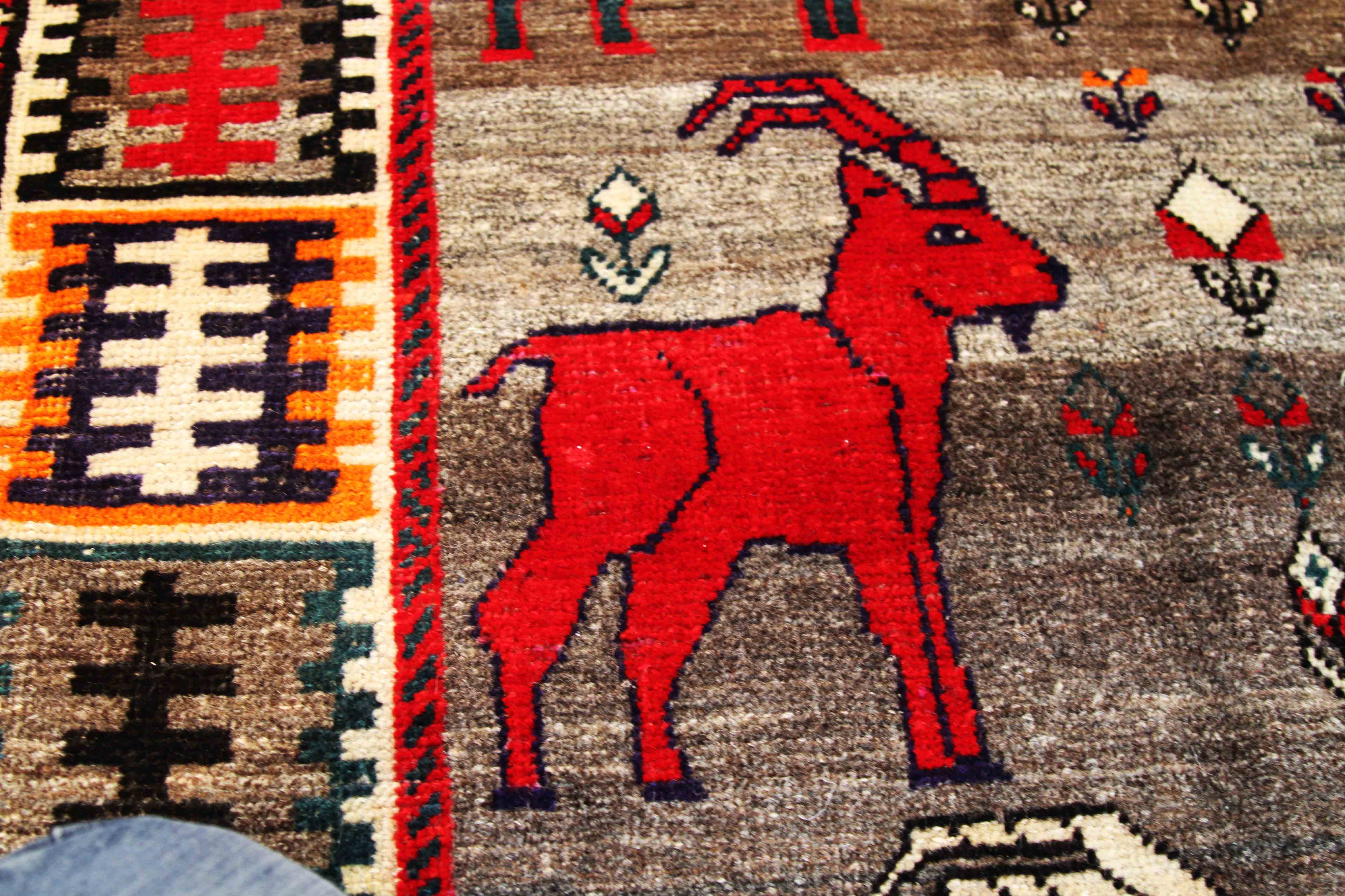 Thumbnail 7 for Antique Persian Gabbeh Traditional Rug 69933