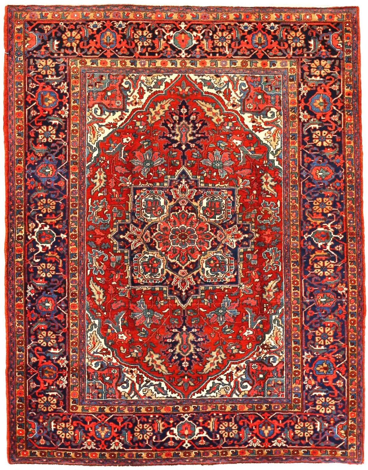 Thumbnail 13 for Antique Persian Heriz Traditional Rug 69934