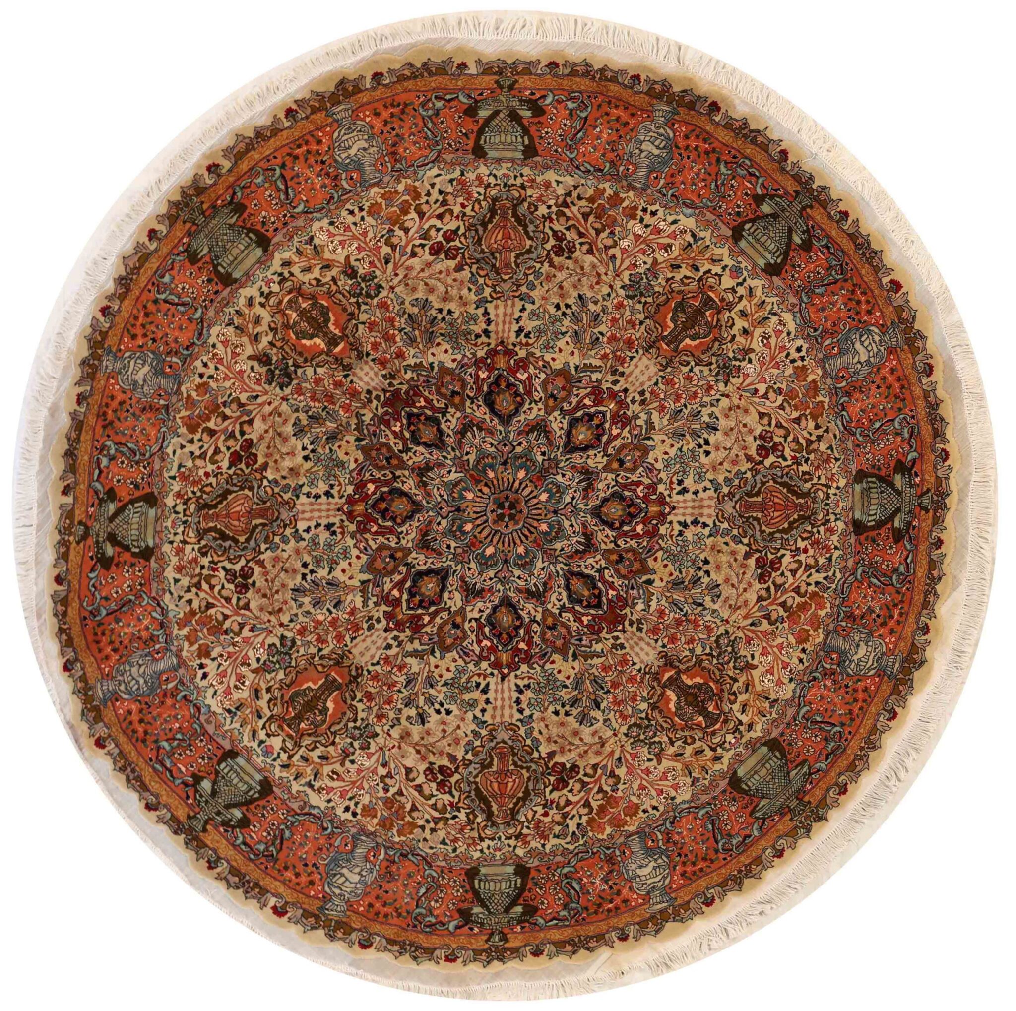 Thumbnail 4 for Antique Persian Tabriz Traditional Rug 69937