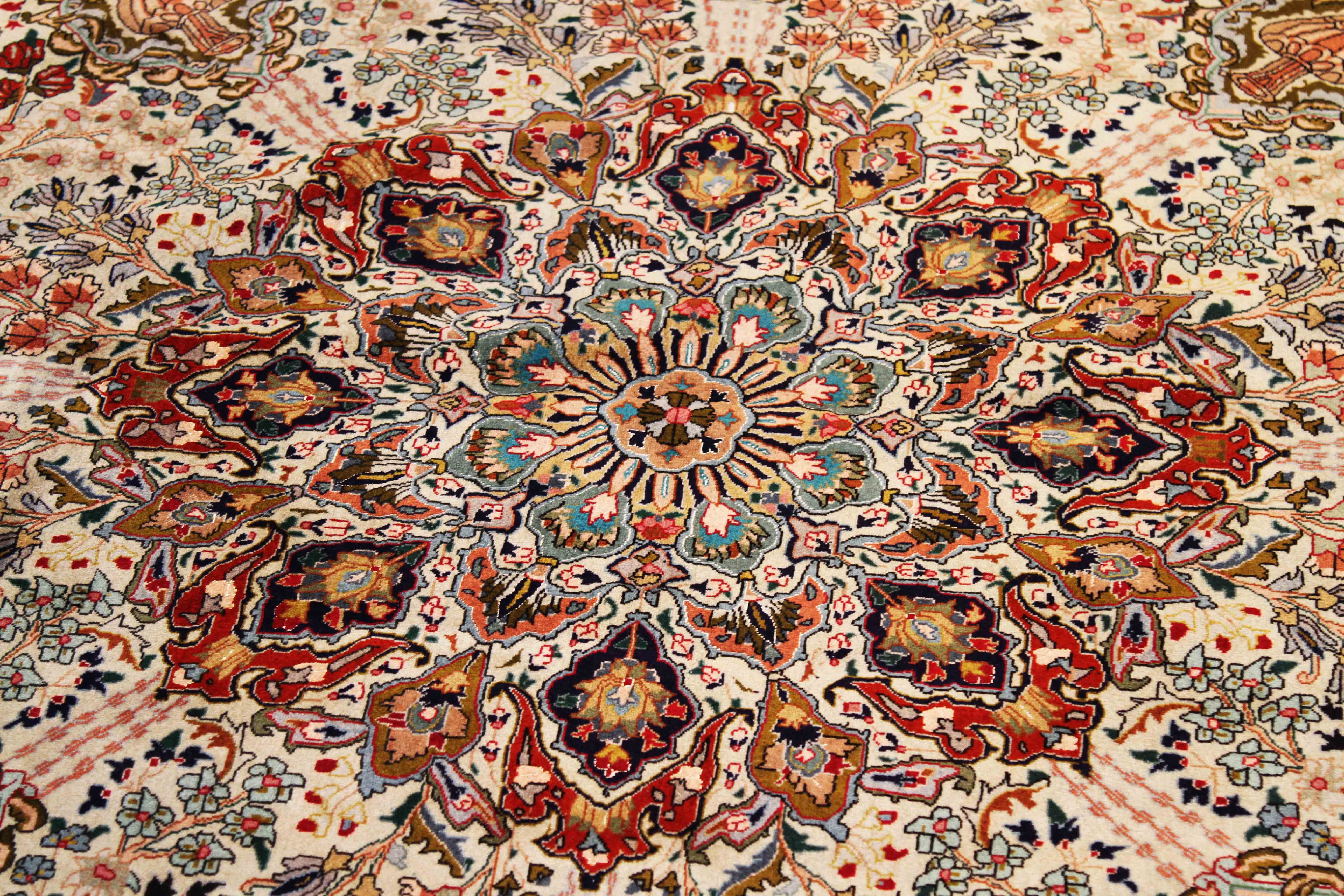 Thumbnail 3 for Antique Persian Tabriz Traditional Rug 69937