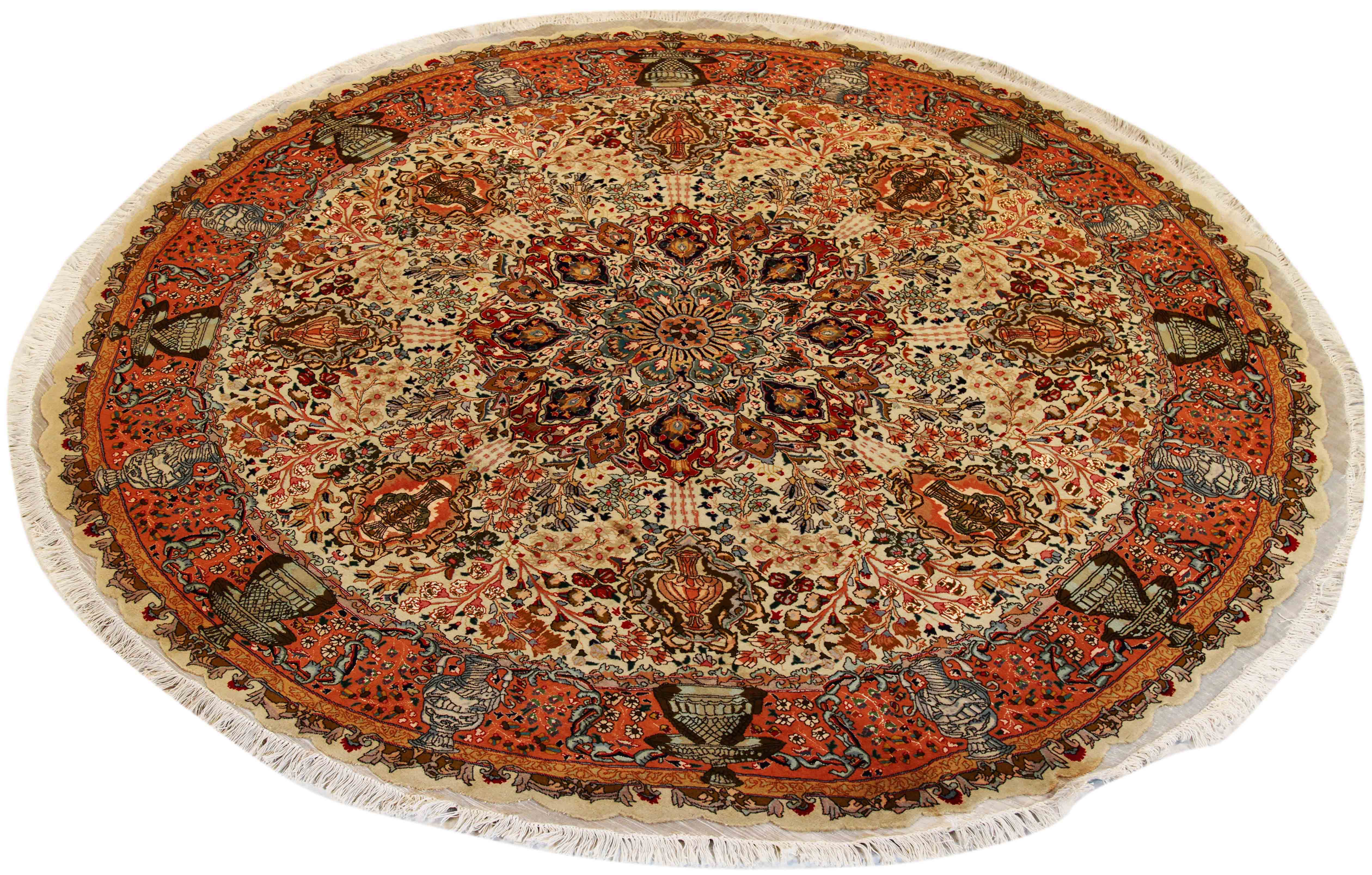 Thumbnail 2 for Antique Persian Tabriz Traditional Rug 69937