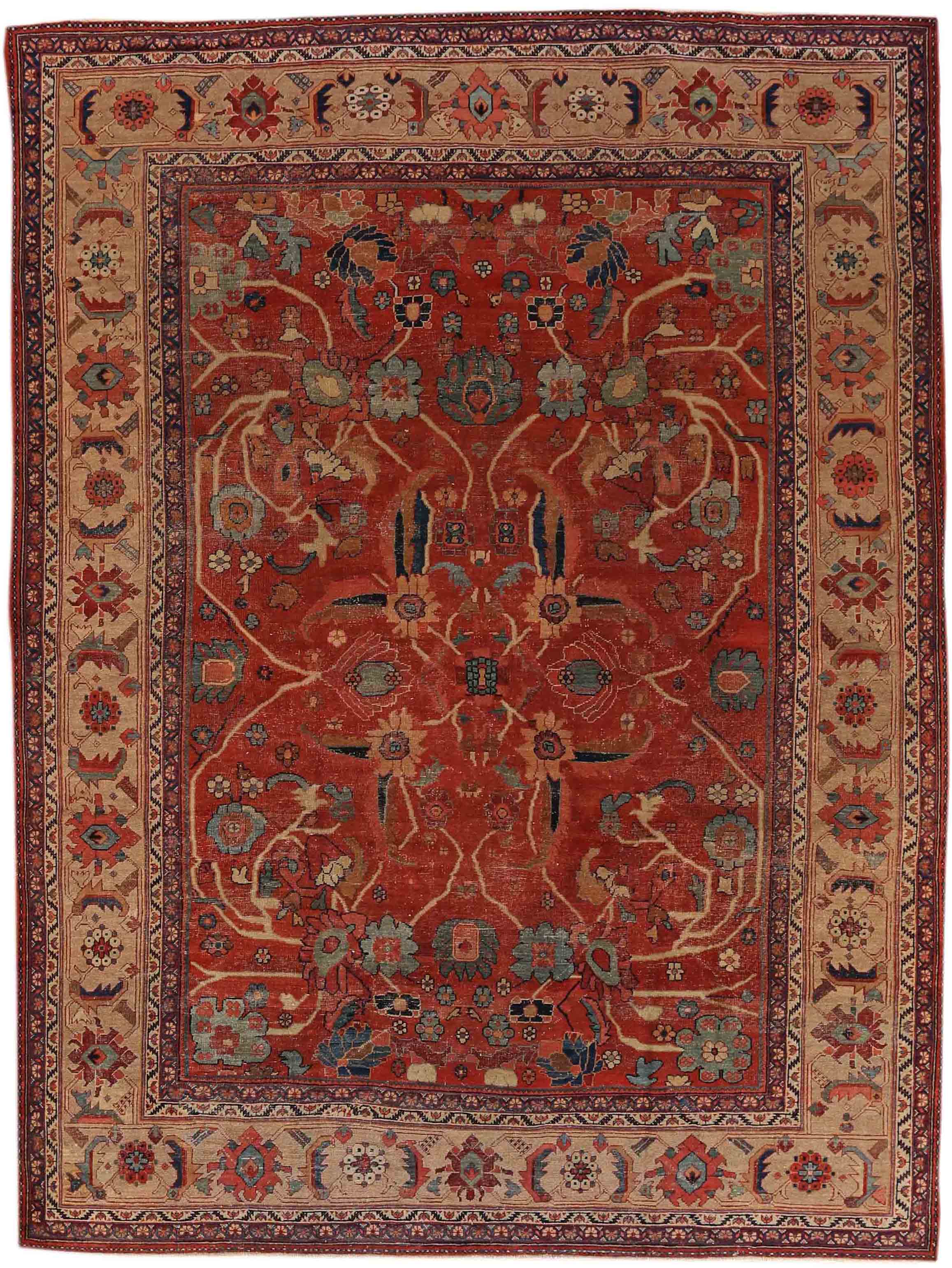 Thumbnail 6 for Antique Persian Sultanabad Traditional Rug 69938