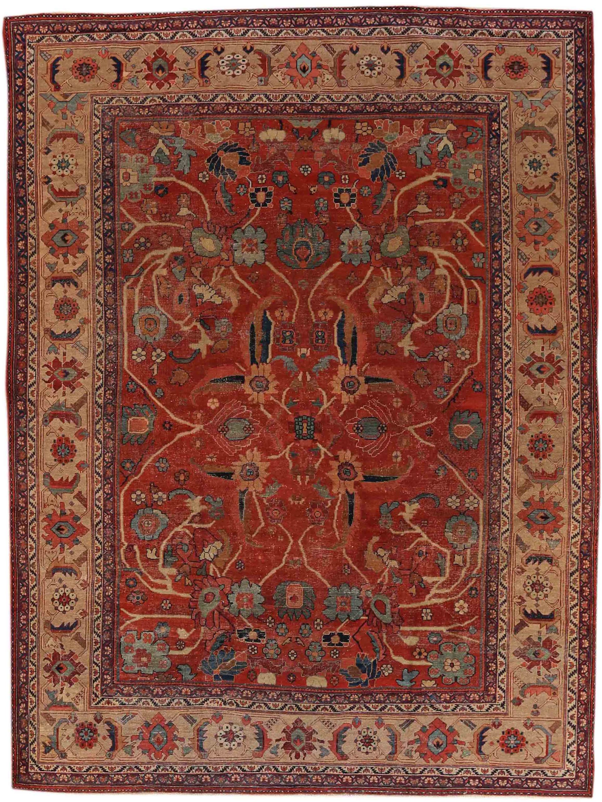 Thumbnail 2 for Antique Persian Sultanabad Traditional Rug 69938