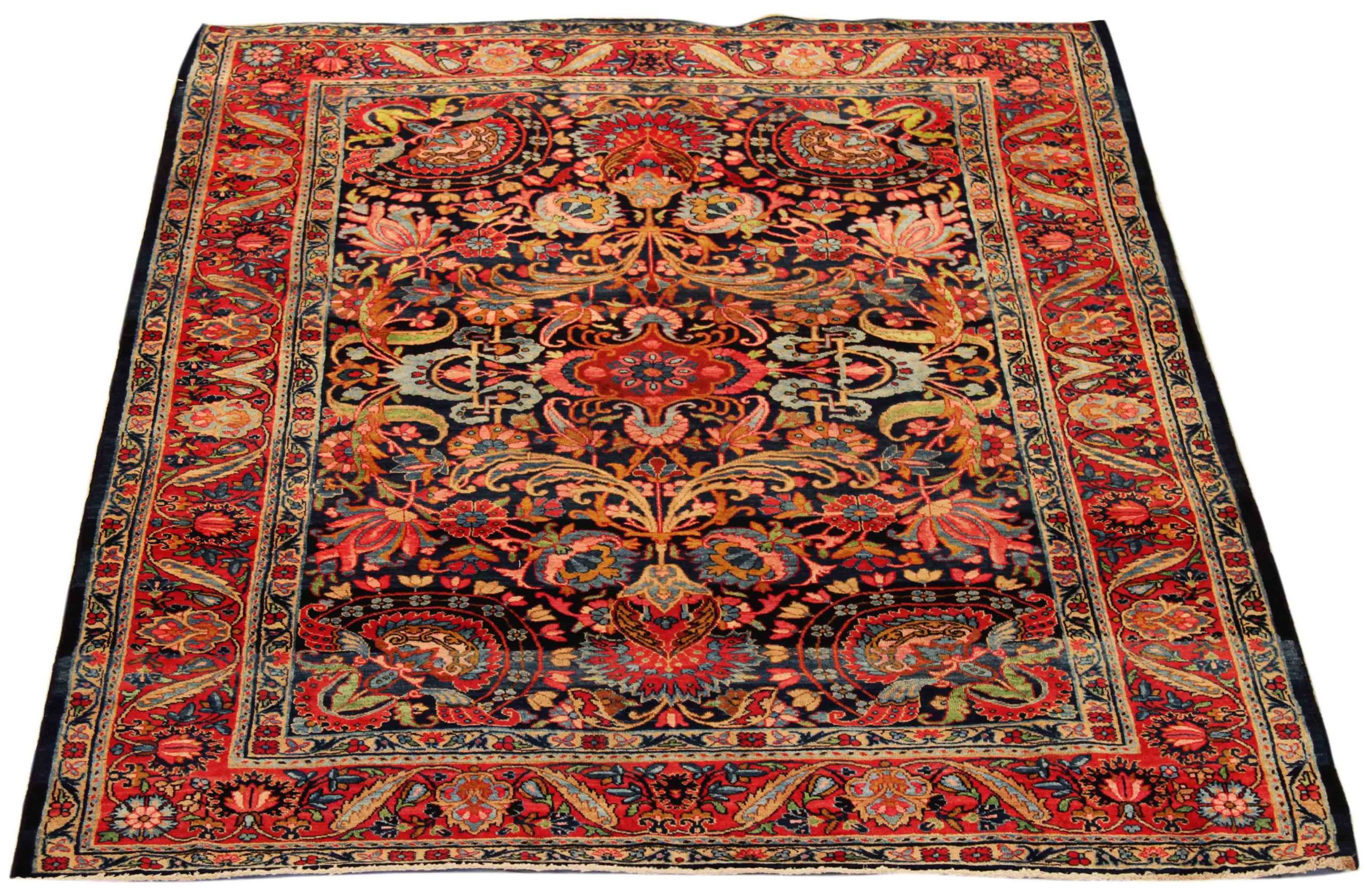 Thumbnail 2 for Antique Persian Yazd Traditional Rug 69923